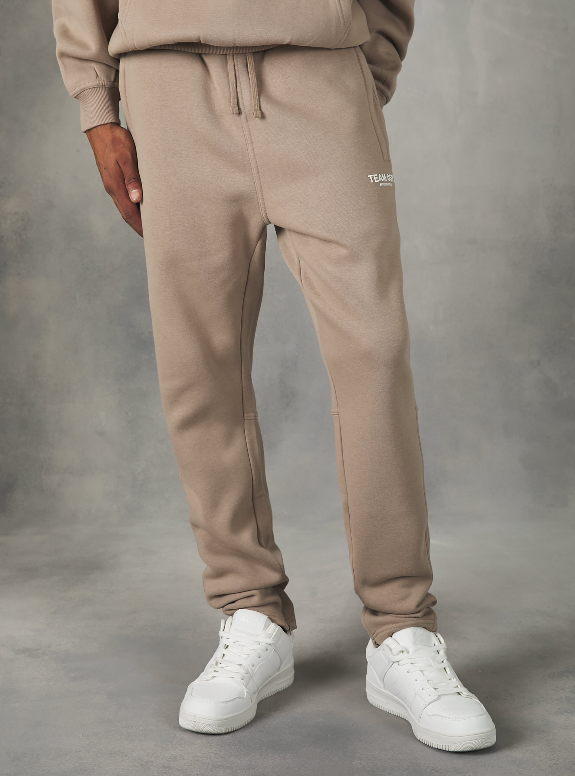 Jogger trousers with Team 053 print, BG1 BEIGE DARK