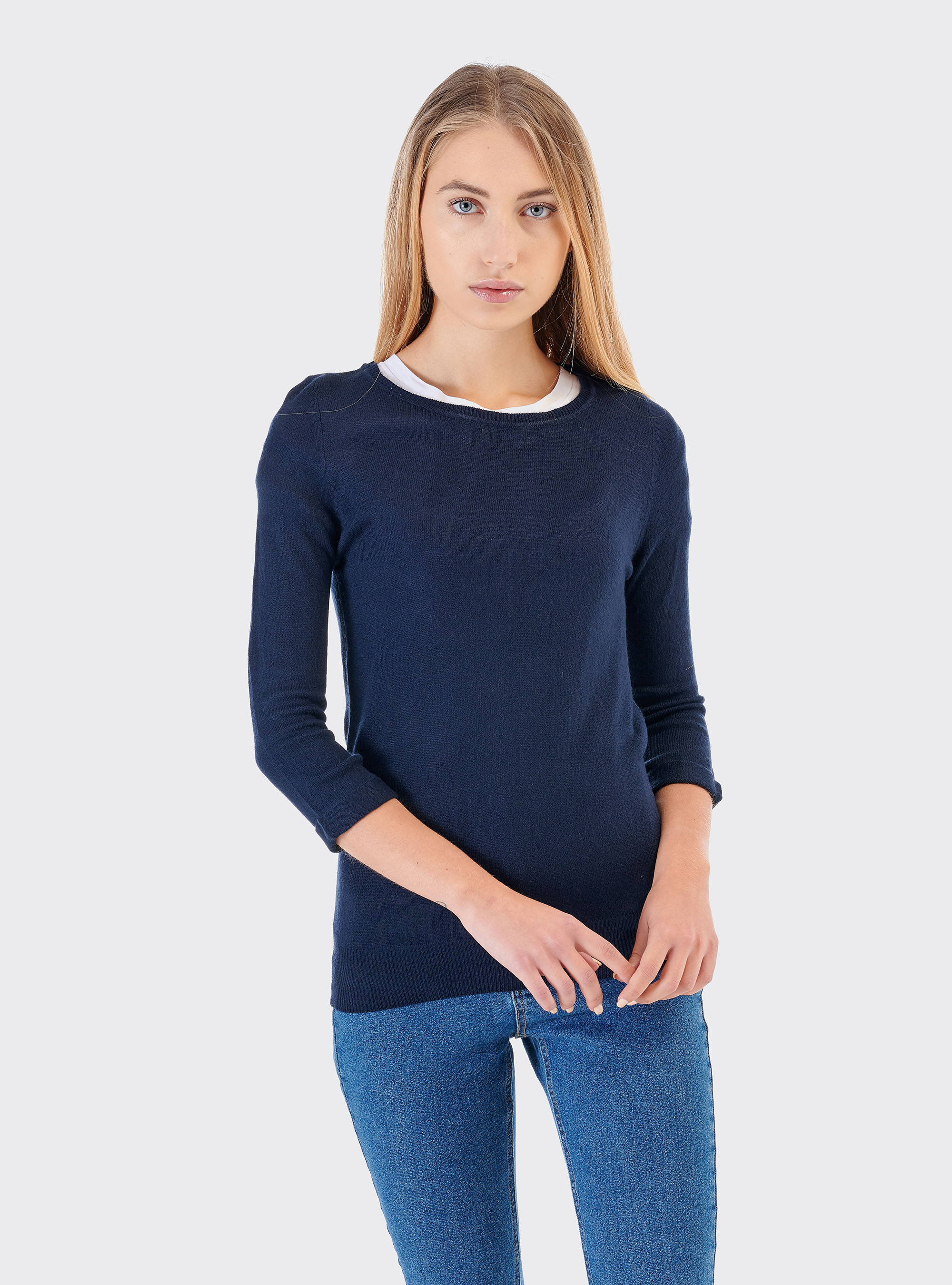 Basic crew neck, BLUE