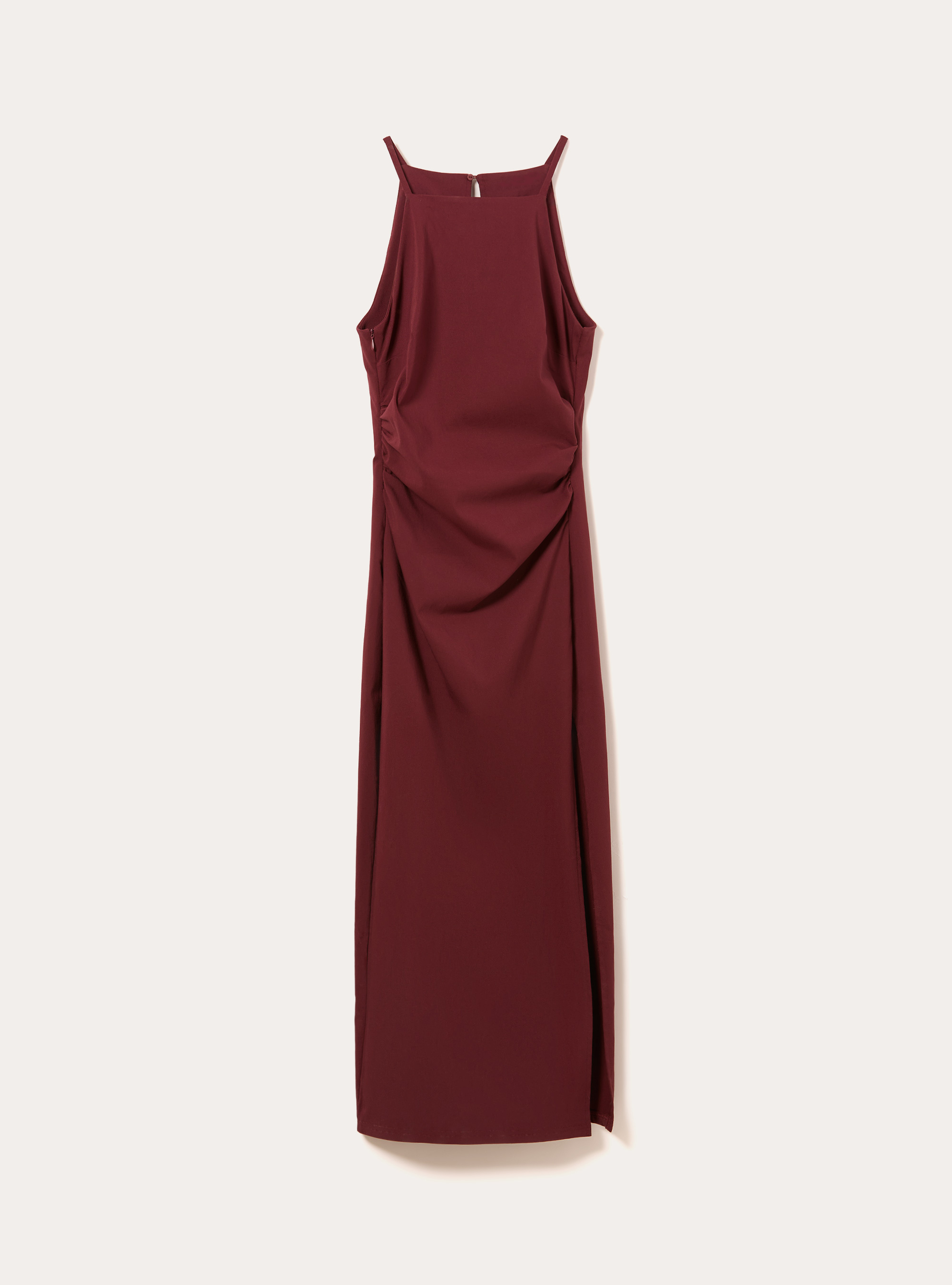 Vestito midi con collo halter, BO2 BORDEAUX MEDIUM
