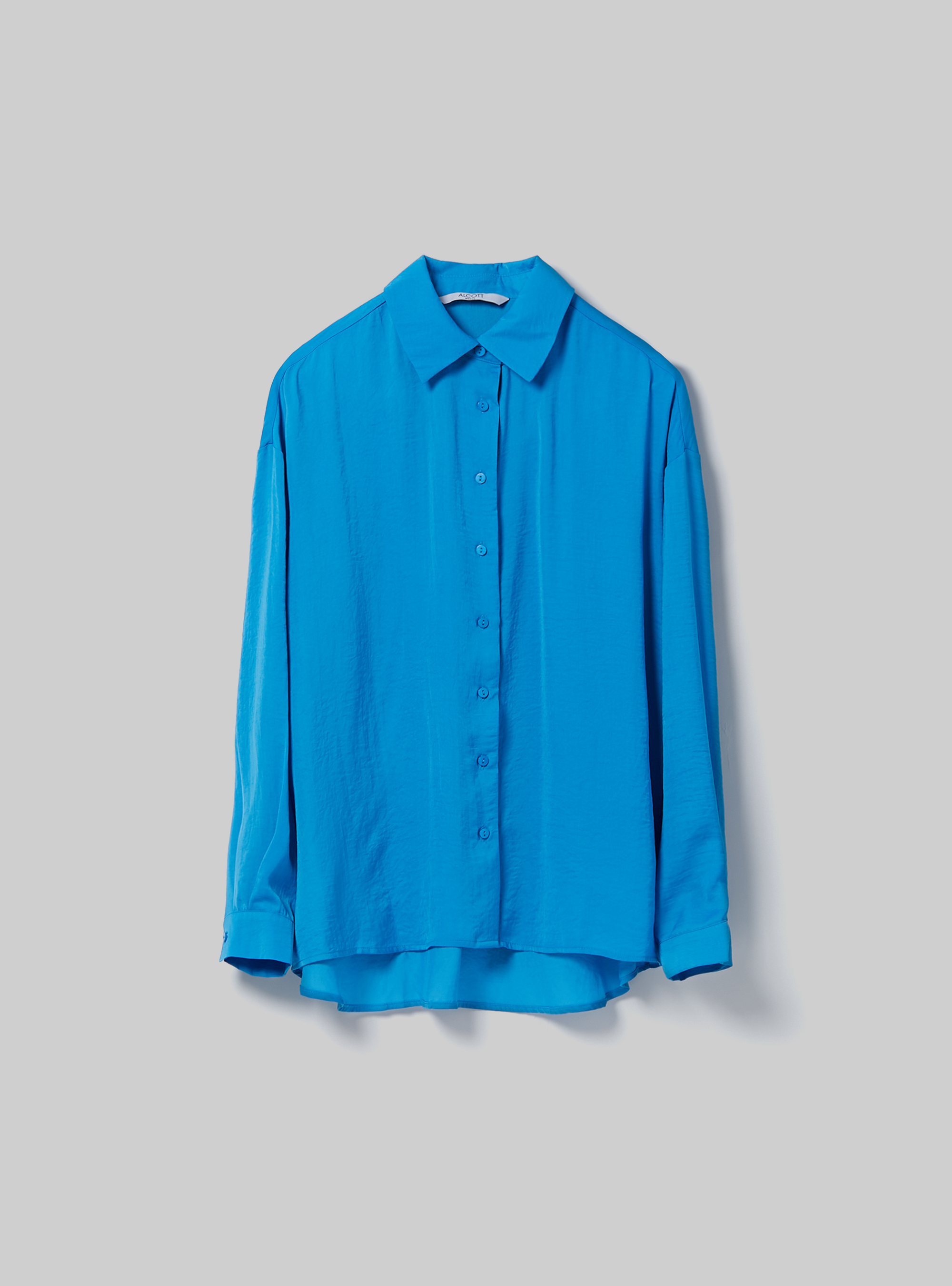 Solid-coloured satin shirt, RY2 ROYALE MEDIUM