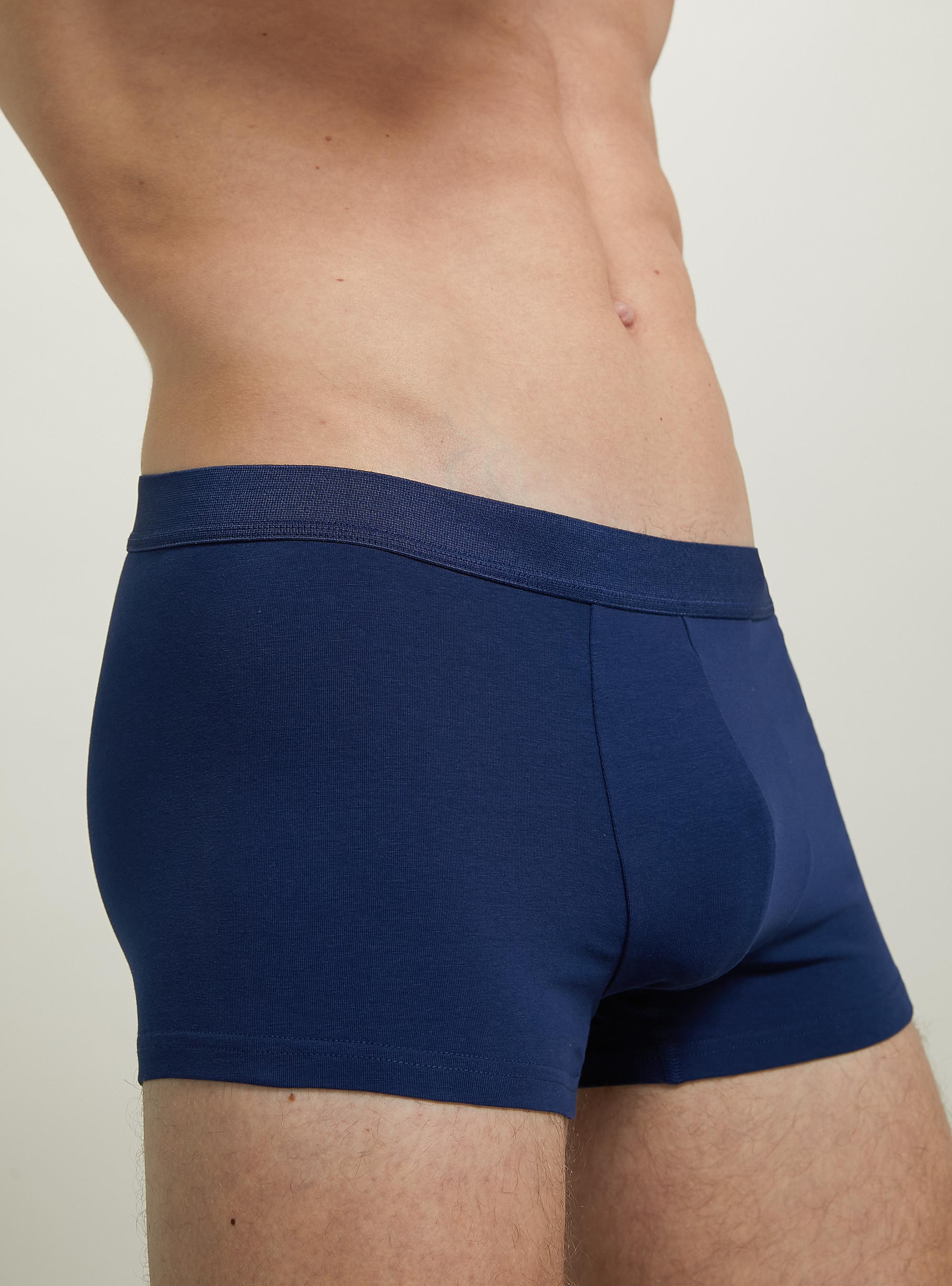 Set of 3 stretch cotton boxer shorts, NA2 NAVY MEDIUM