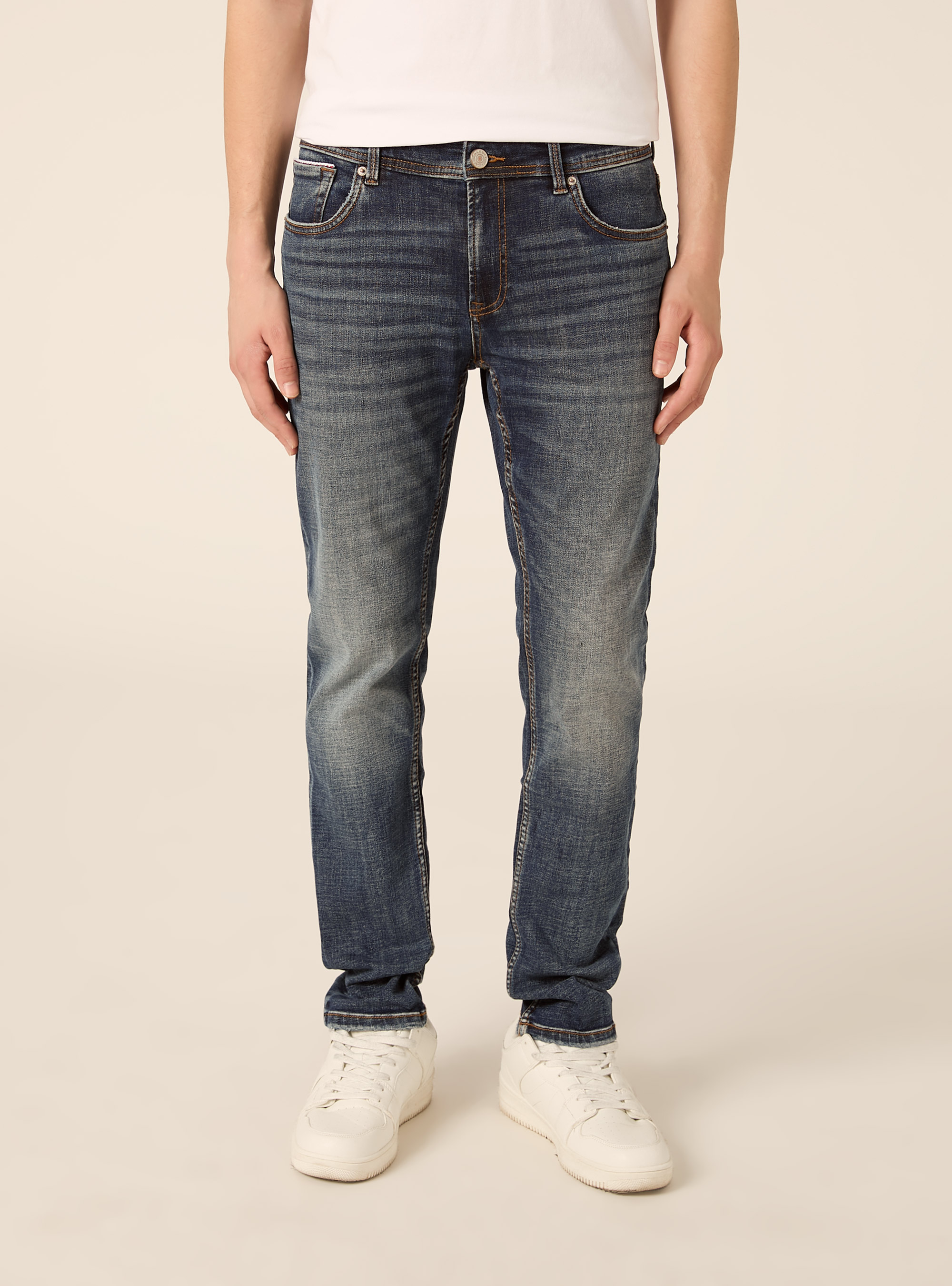 Jeans skinny fit, D001 DEEP BLUE