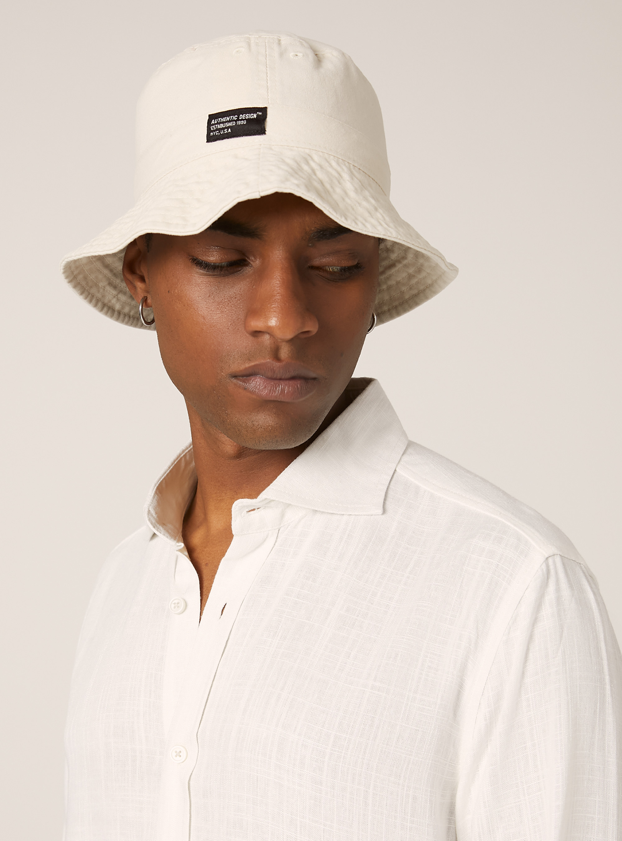 Linen blend shirt, WH1 OFF WHITE
