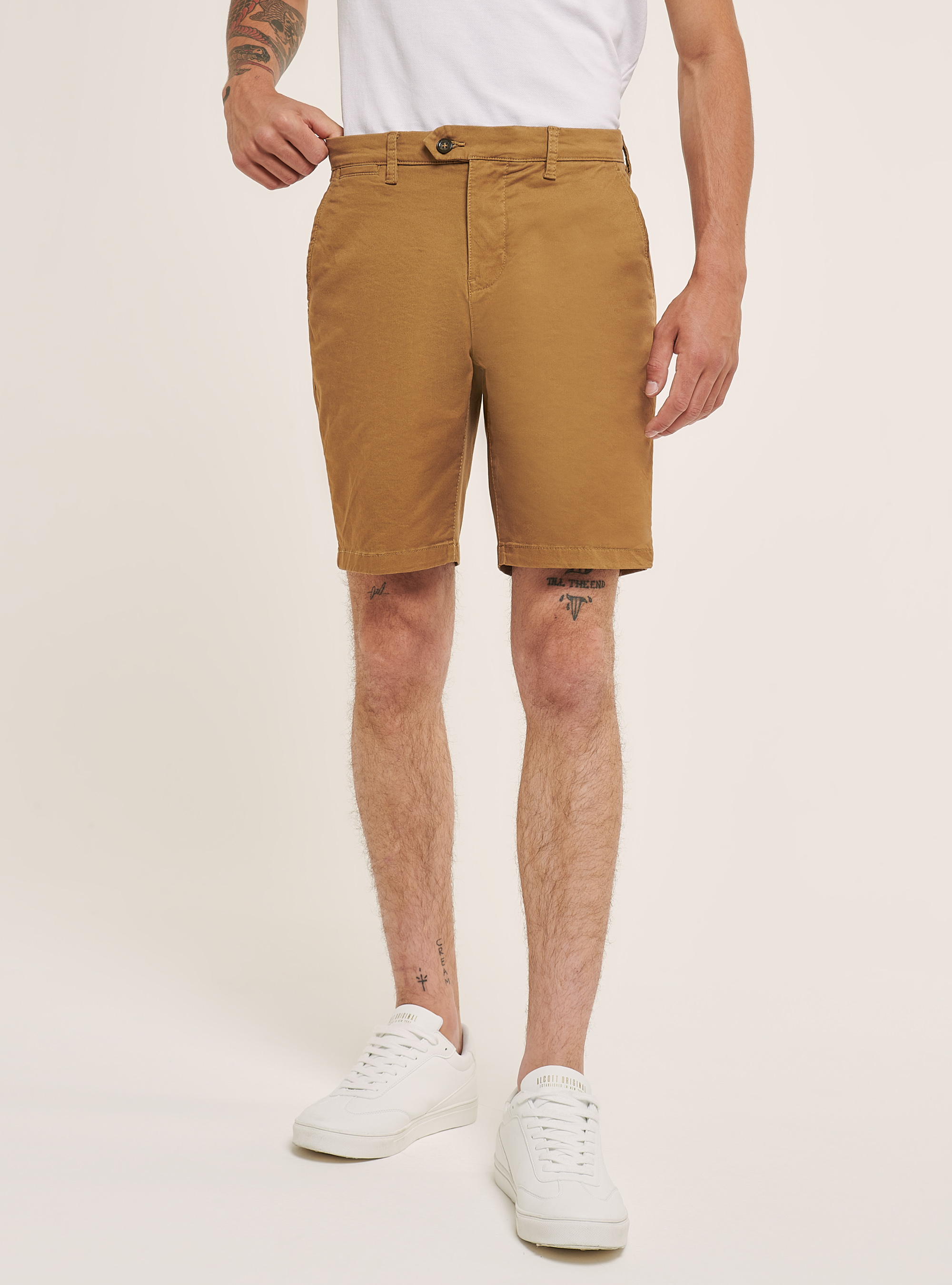 Bermudas de algod&oacute;n, C5488 BEIGE