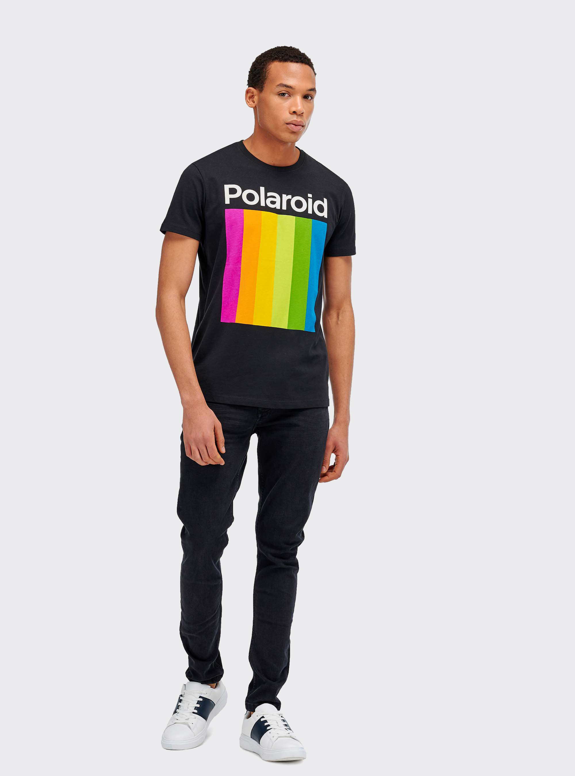 T-shirt Polaroid, NEGRO