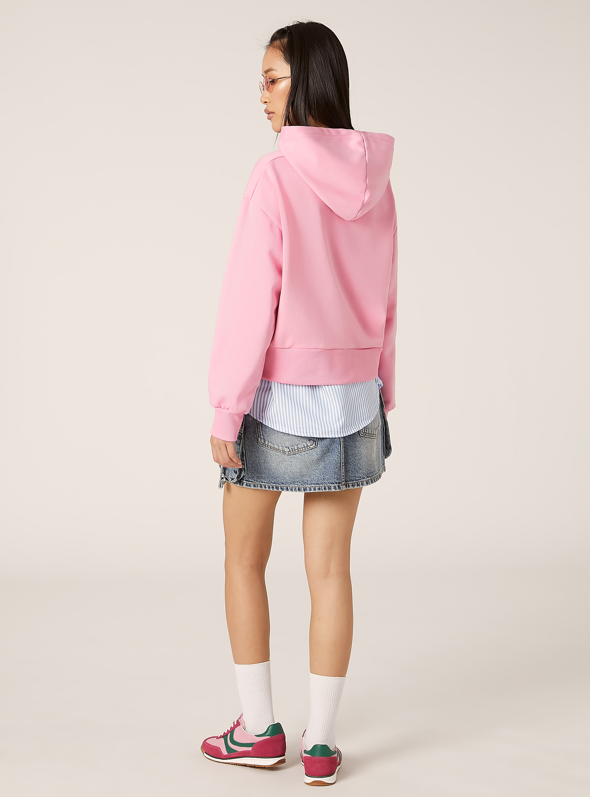 Sweatshirt court avec imprimé Teddy, PK2 PINK MEDIUM