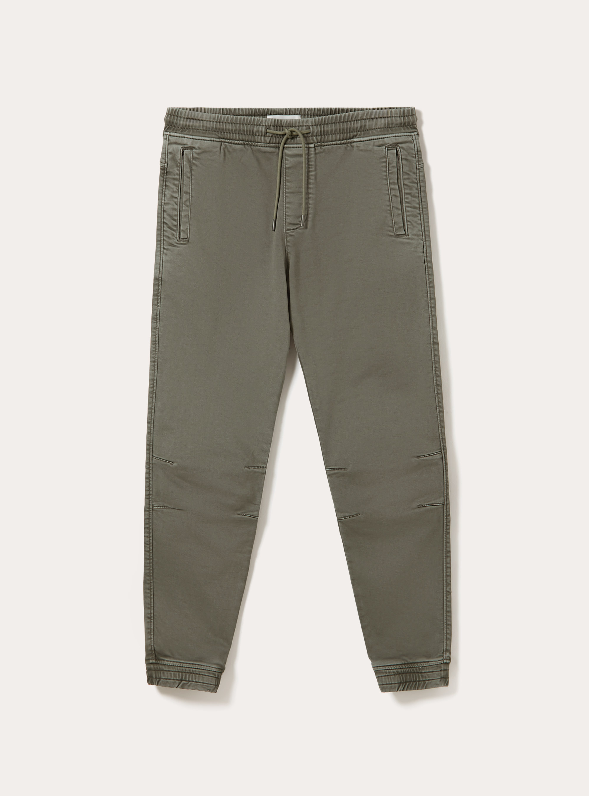 Cotton jogger trousers, KY1 KAKY DARK