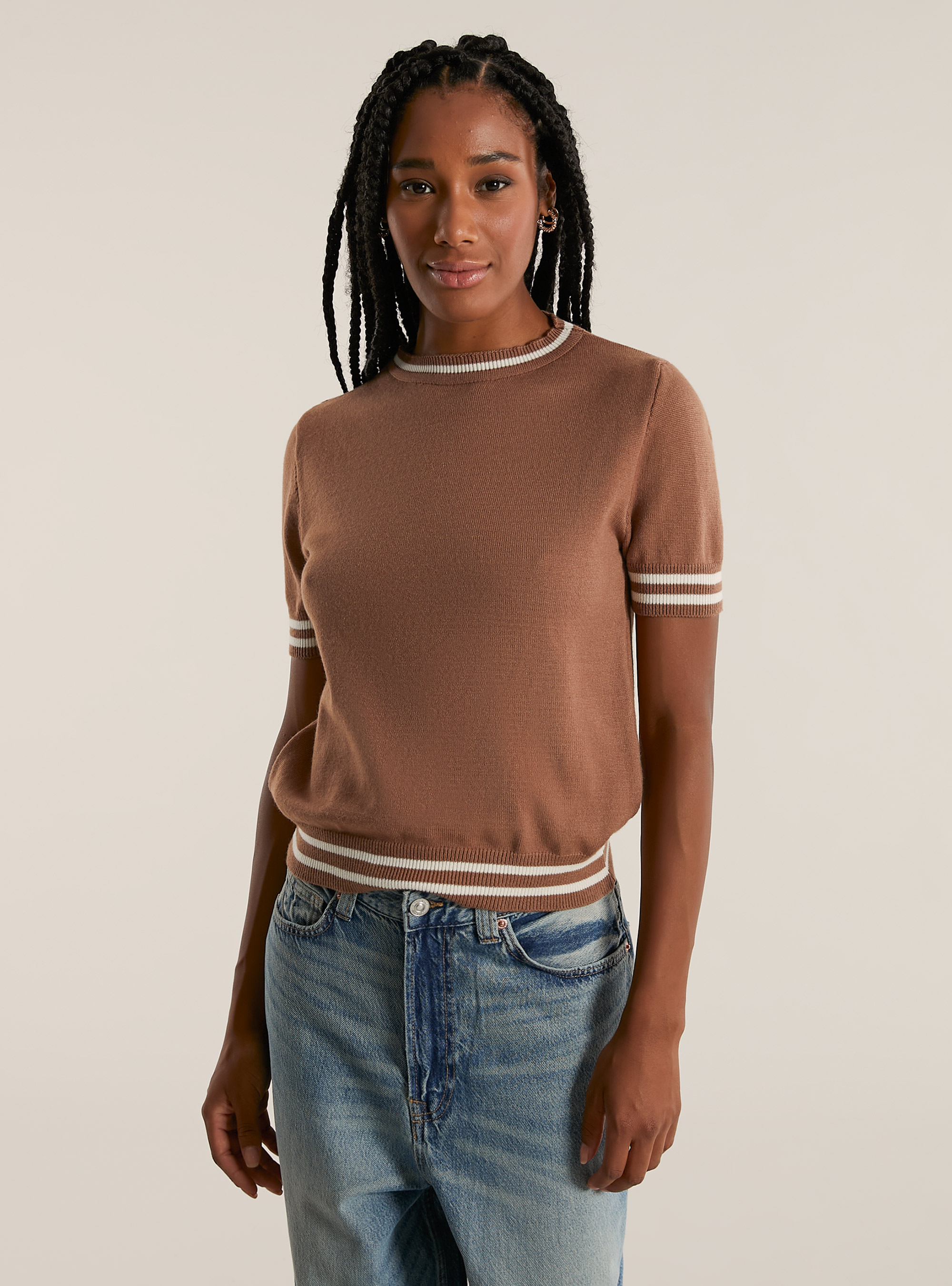 Short-sleeved jersey, BG2 BEIGE MEDIUM