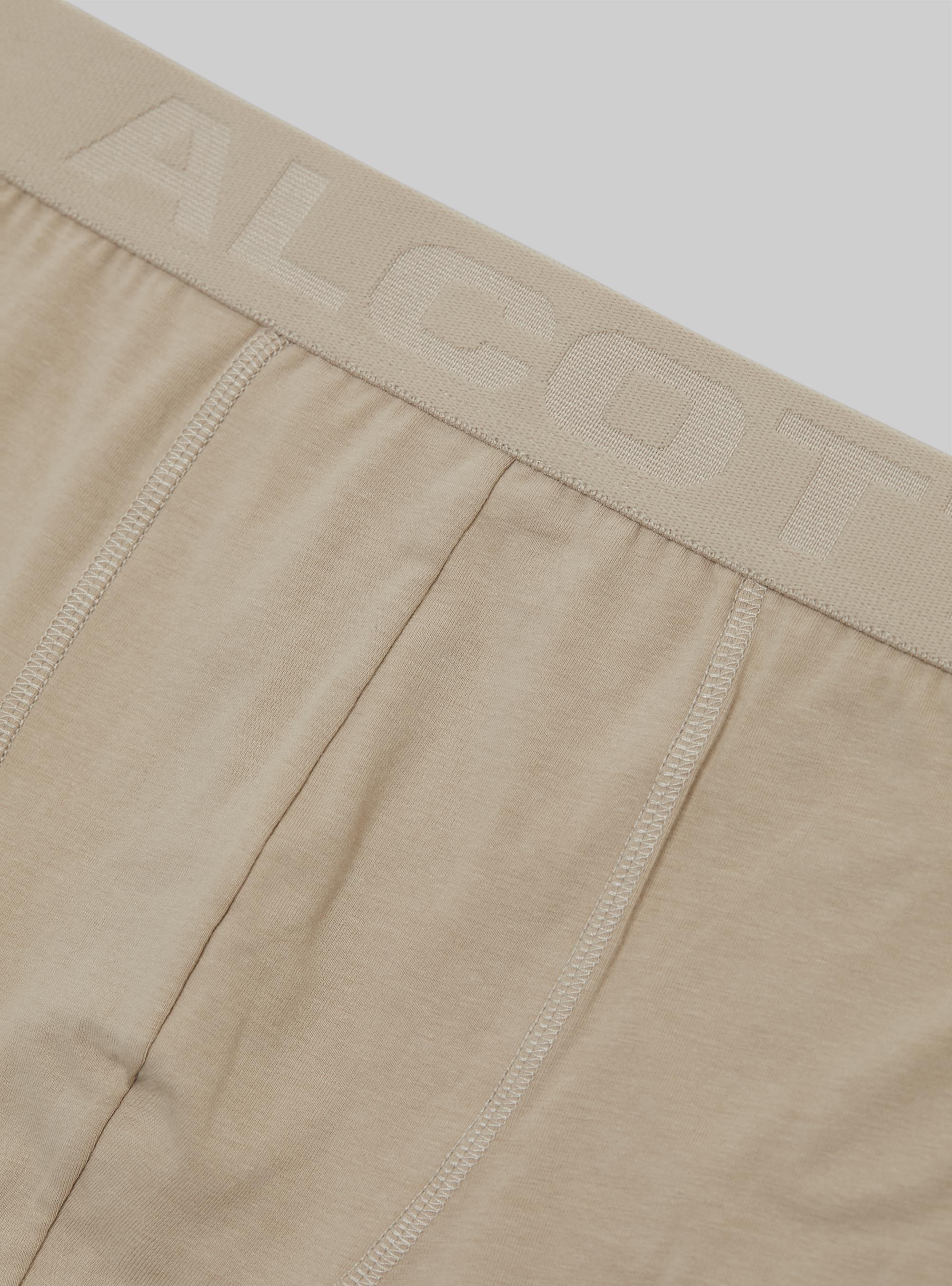Boxer in cotone elasticizzato con logo, BG2 BEIGE MEDIUM