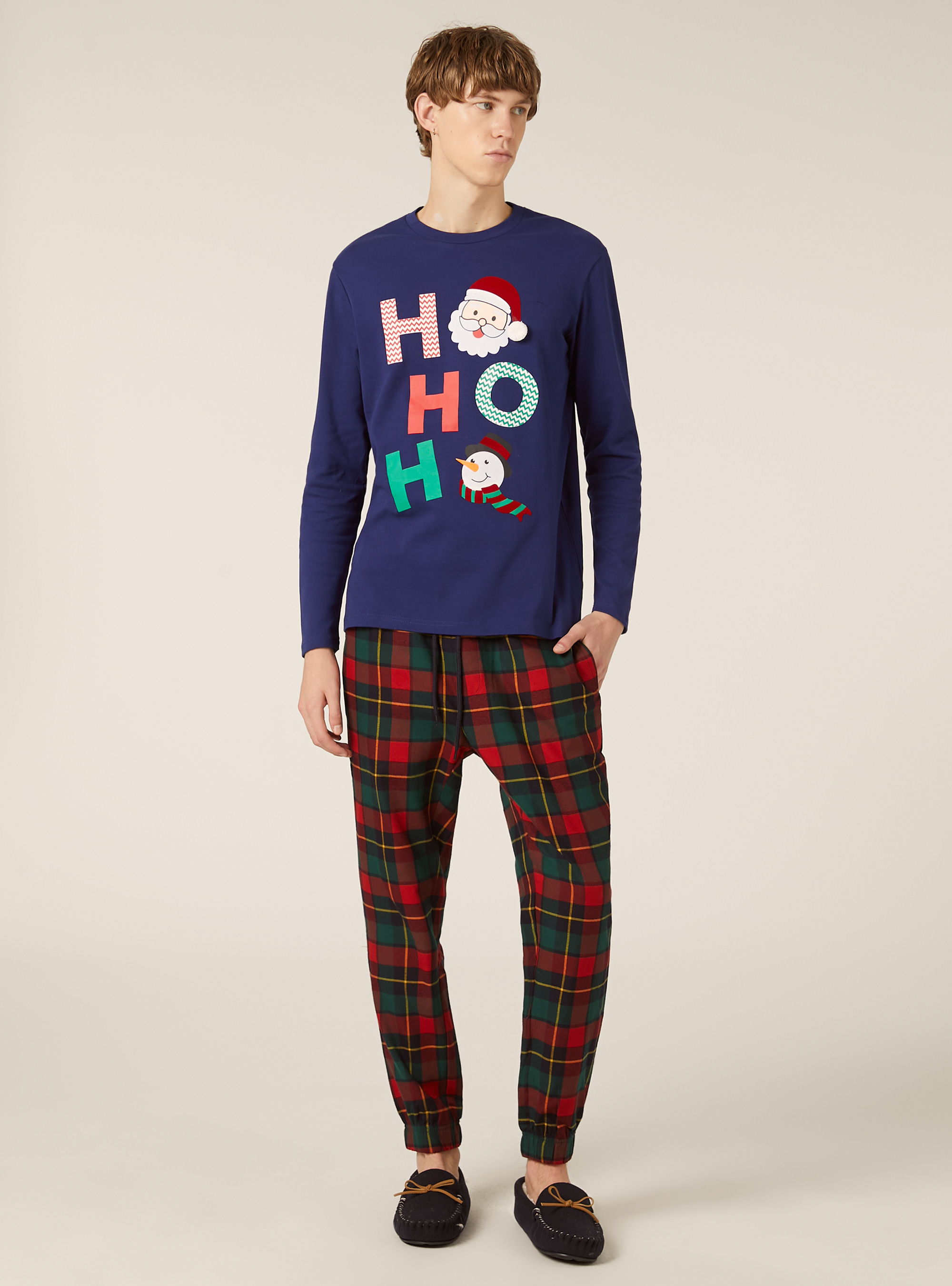 Pigiama natale con stampa, NA1 NAVY DARK