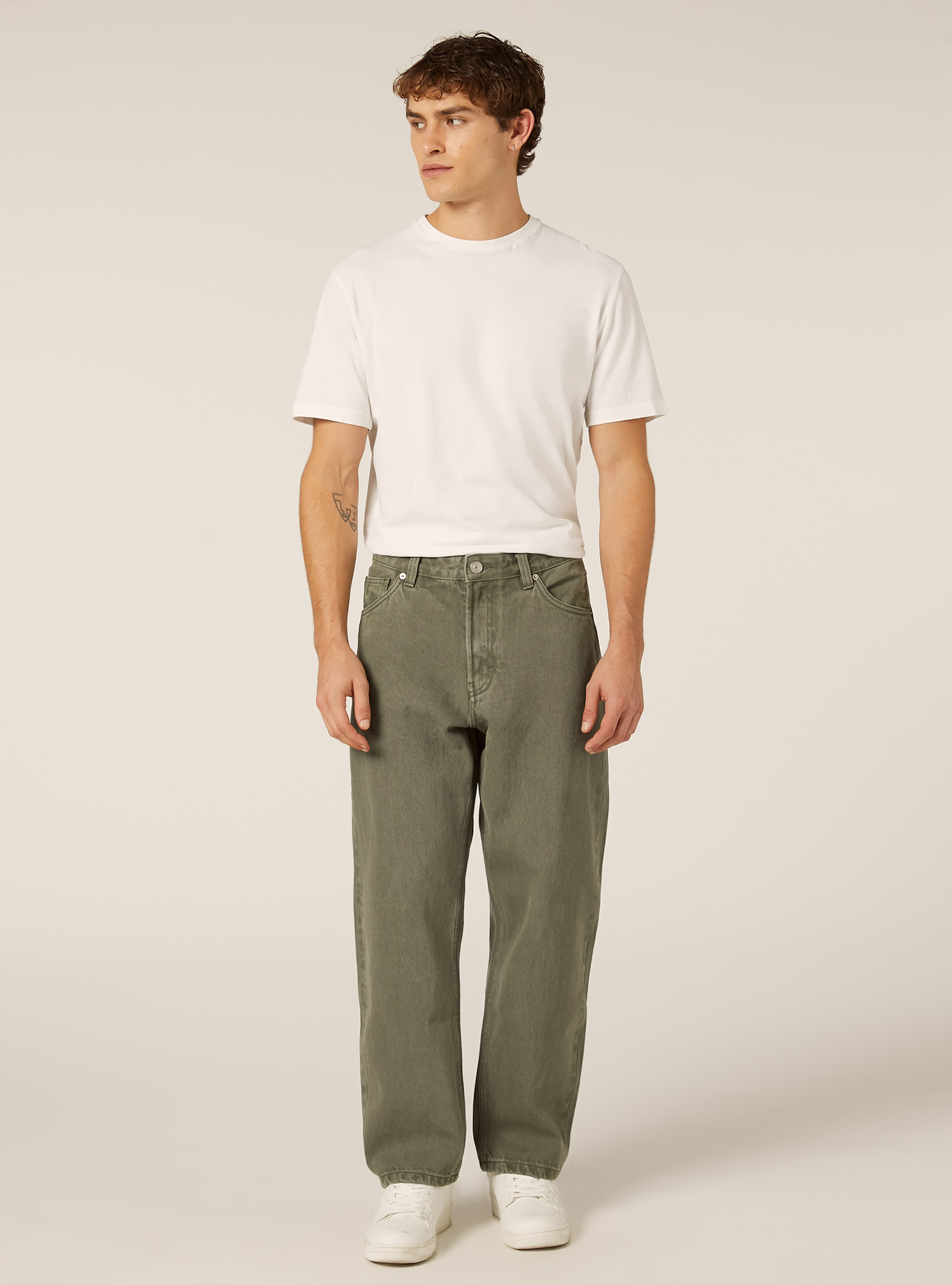 Tapered fit trousers, KY2 KAKY MEDIUM