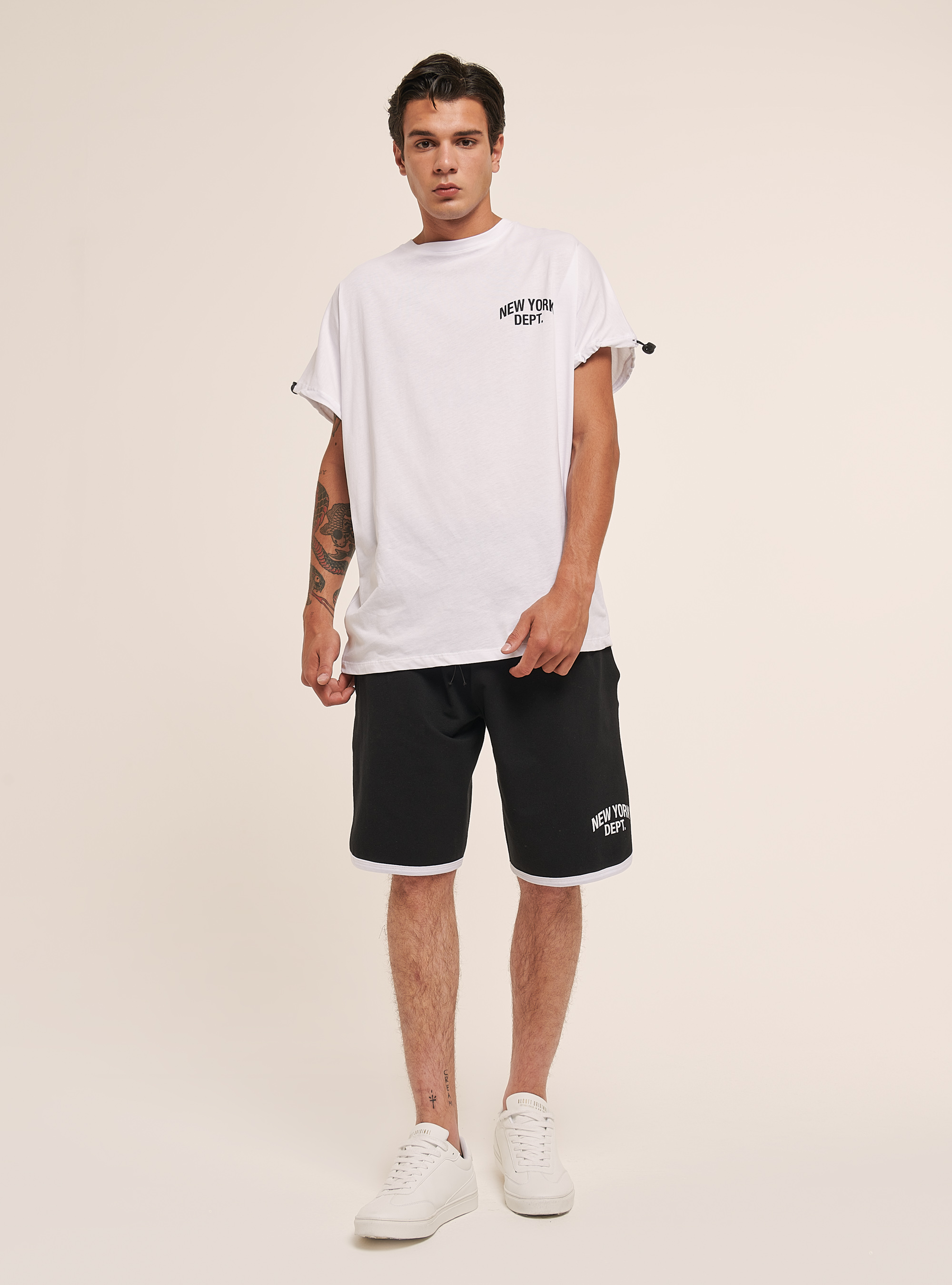 Cotton T-shirt with print, WHITE