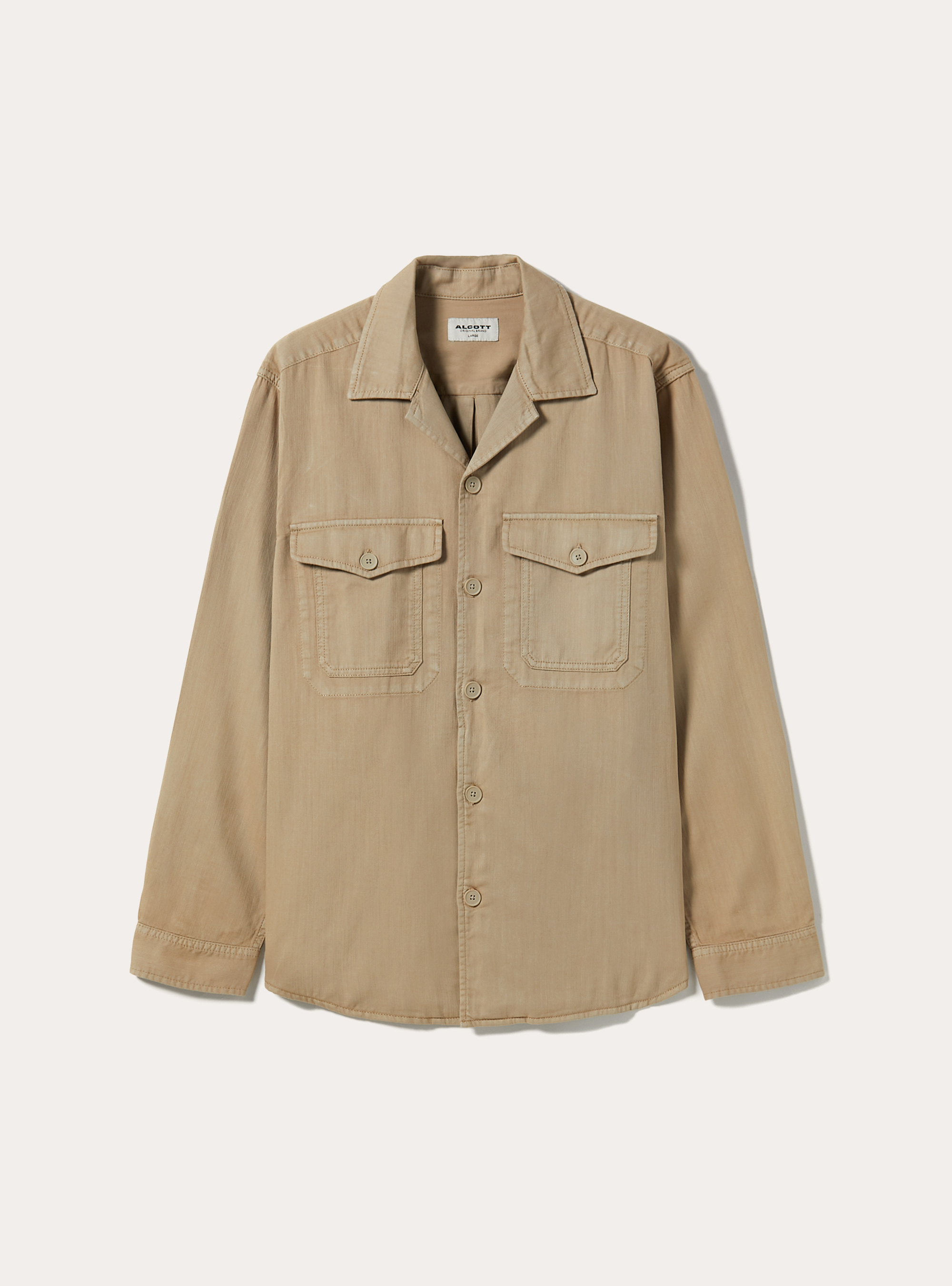 Linen blend shirt jacket, BG2 BEIGE MEDIUM