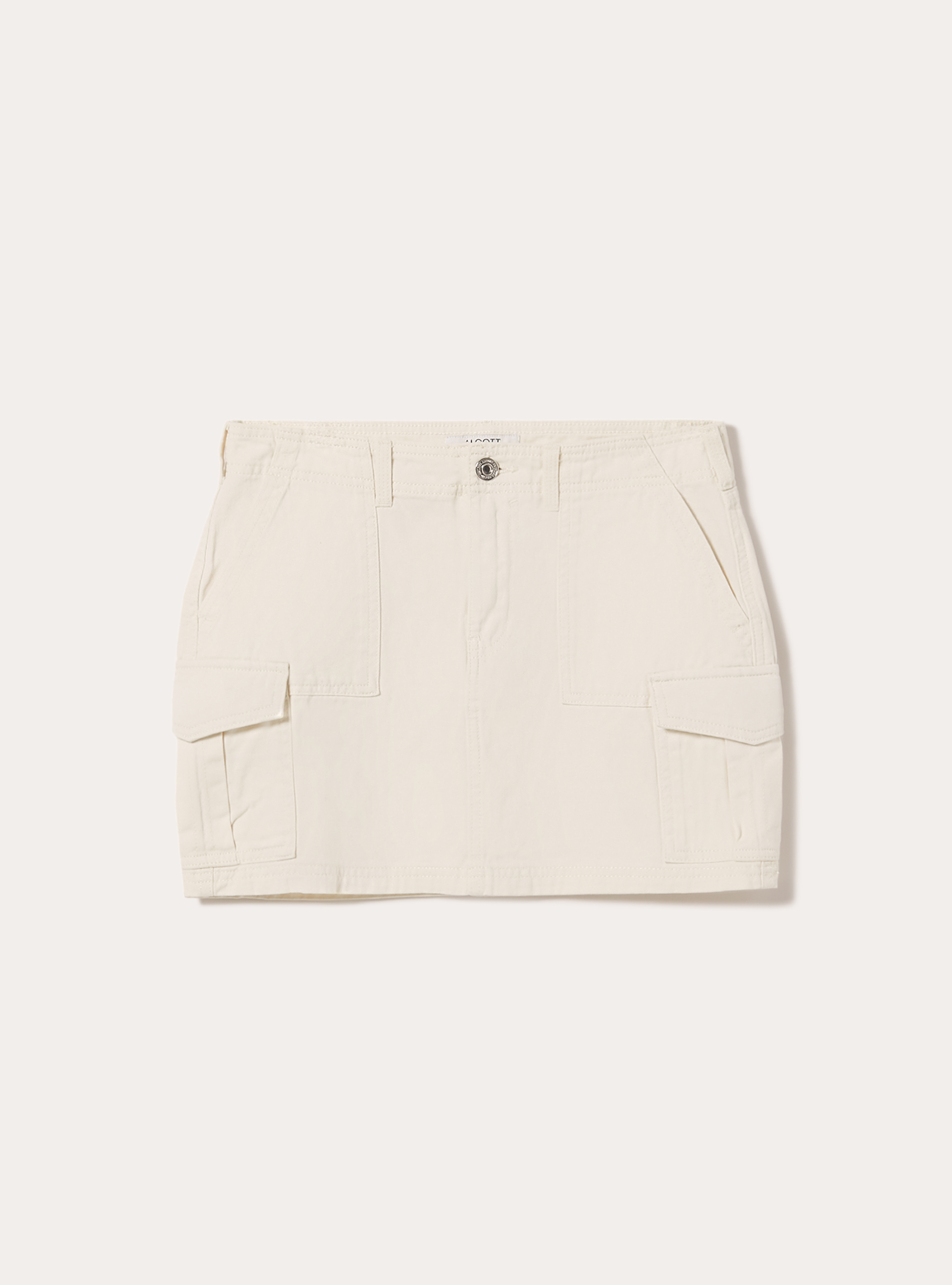 Ripstop cargo miniskirt, WH1 OFF WHITE