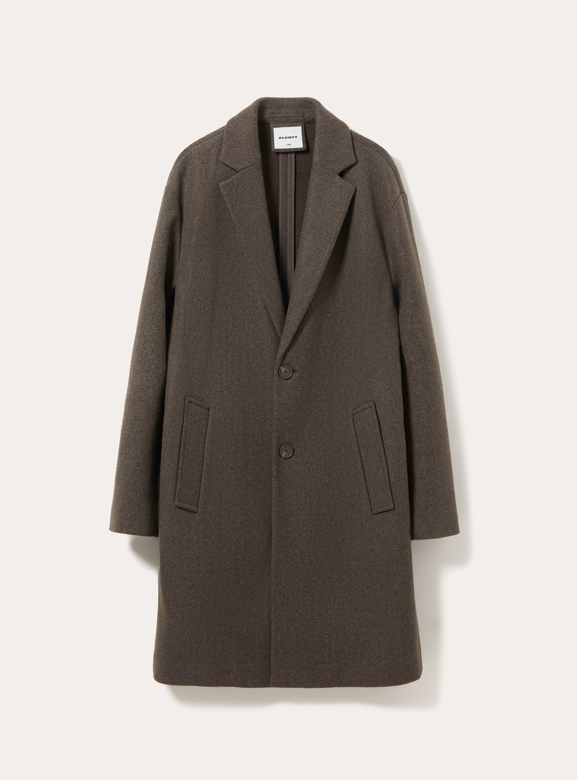 Unlined single breasted coat with lapels, BR2 BROWN MEDIUM