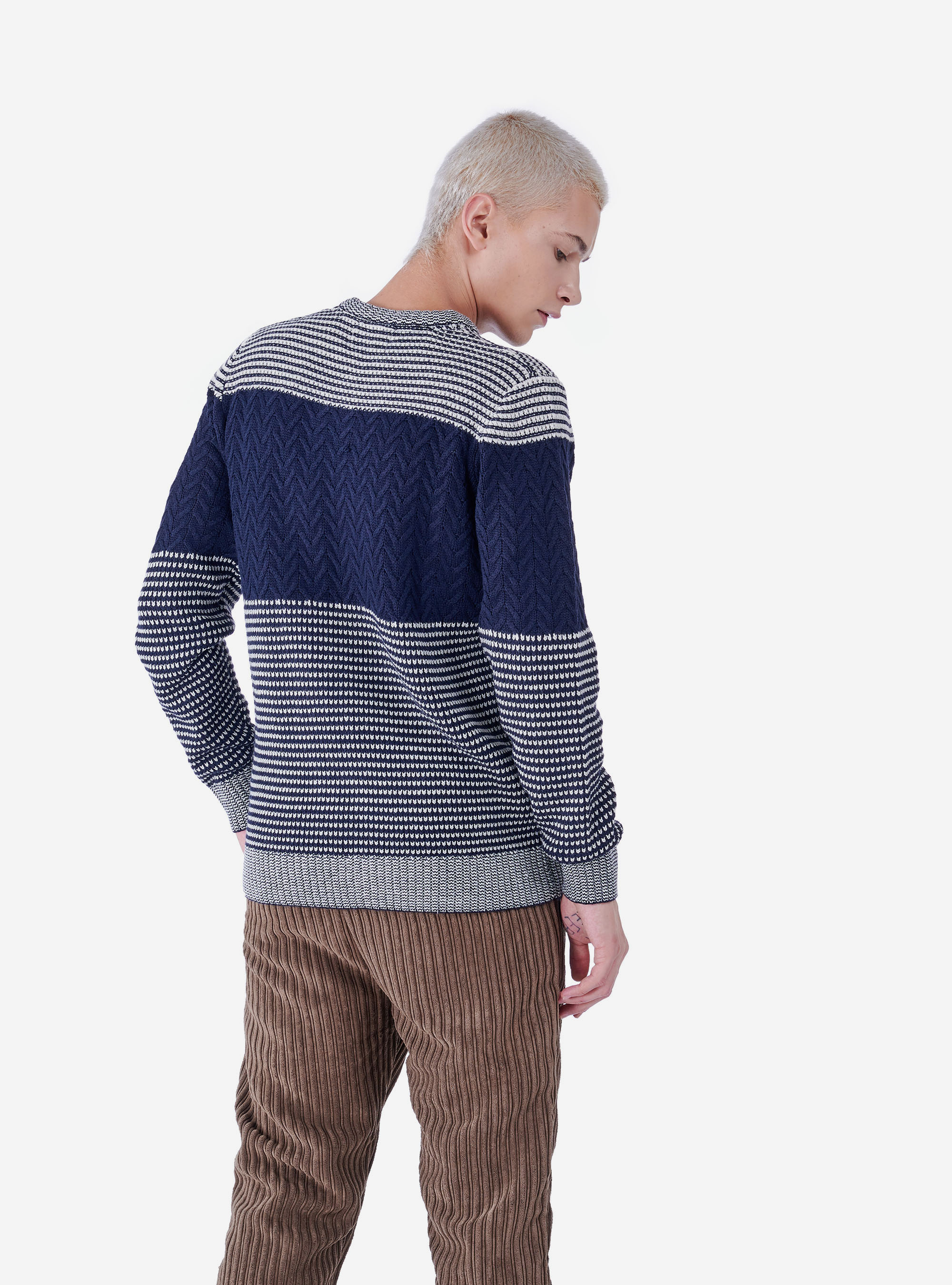 Pull color block, C210 BLUE NAVY