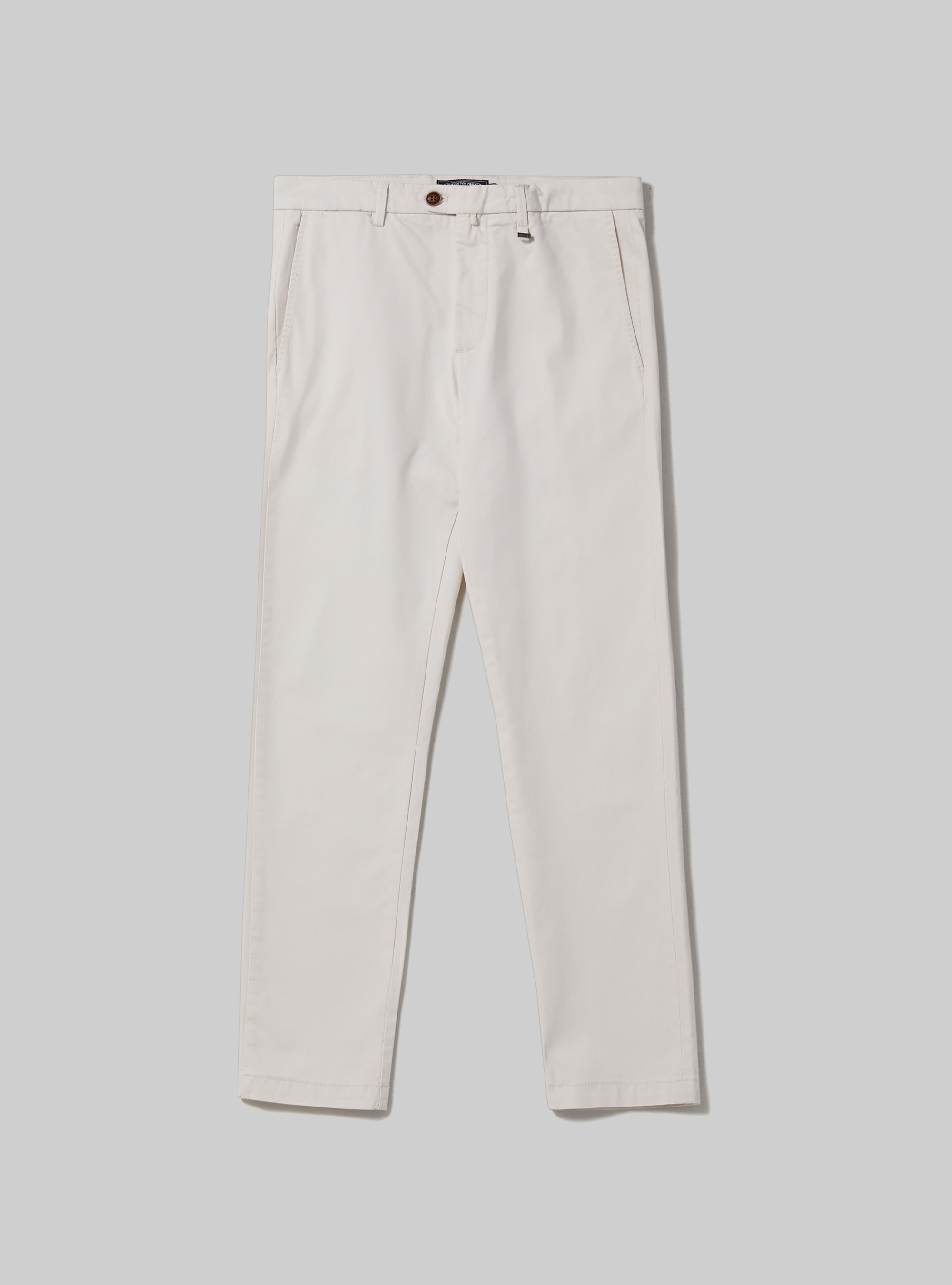 Stretch cotton twill chinos, WH1 OFF WHITE