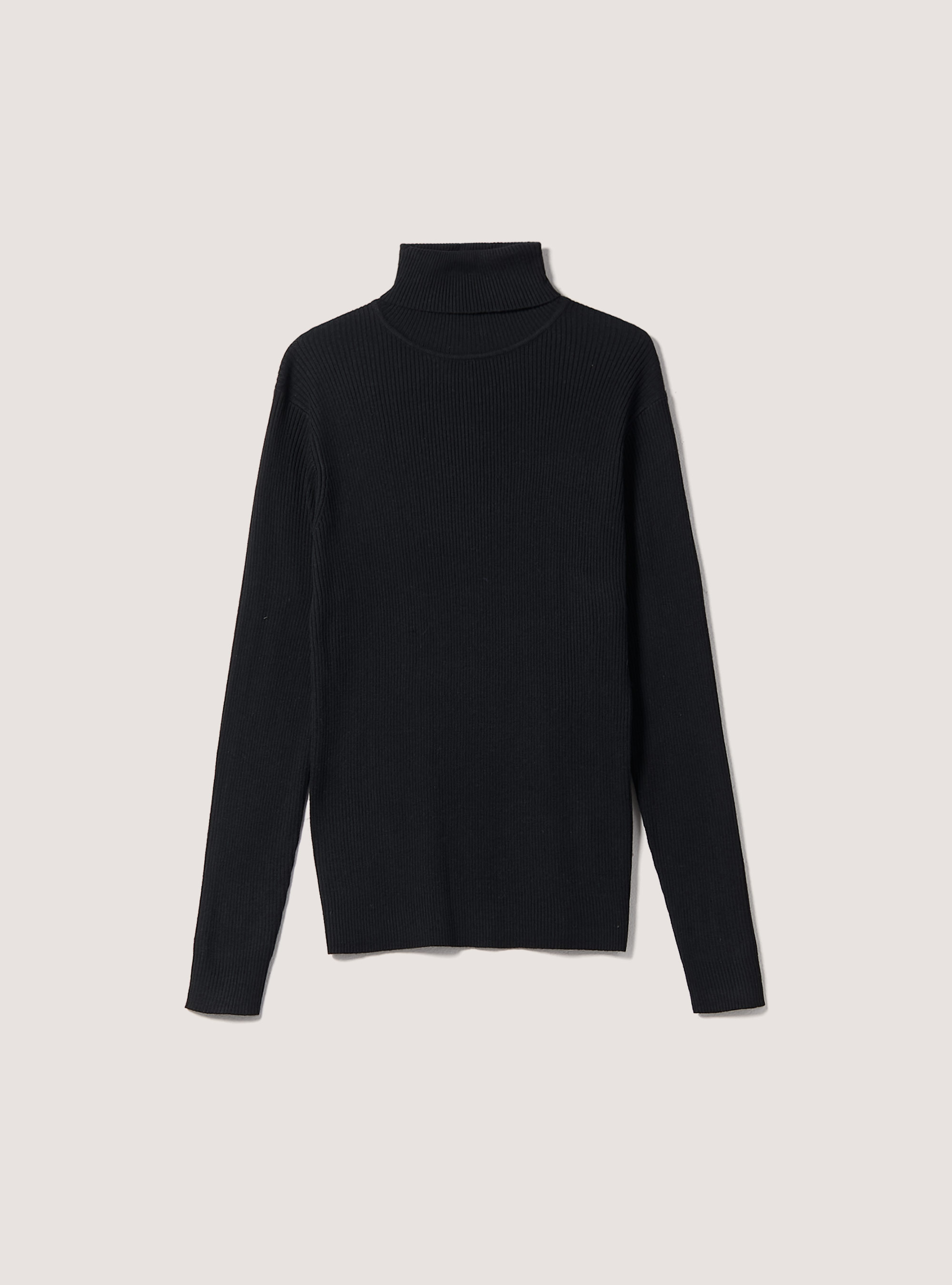 Pull à col roulé cotele, BK1 BLACK