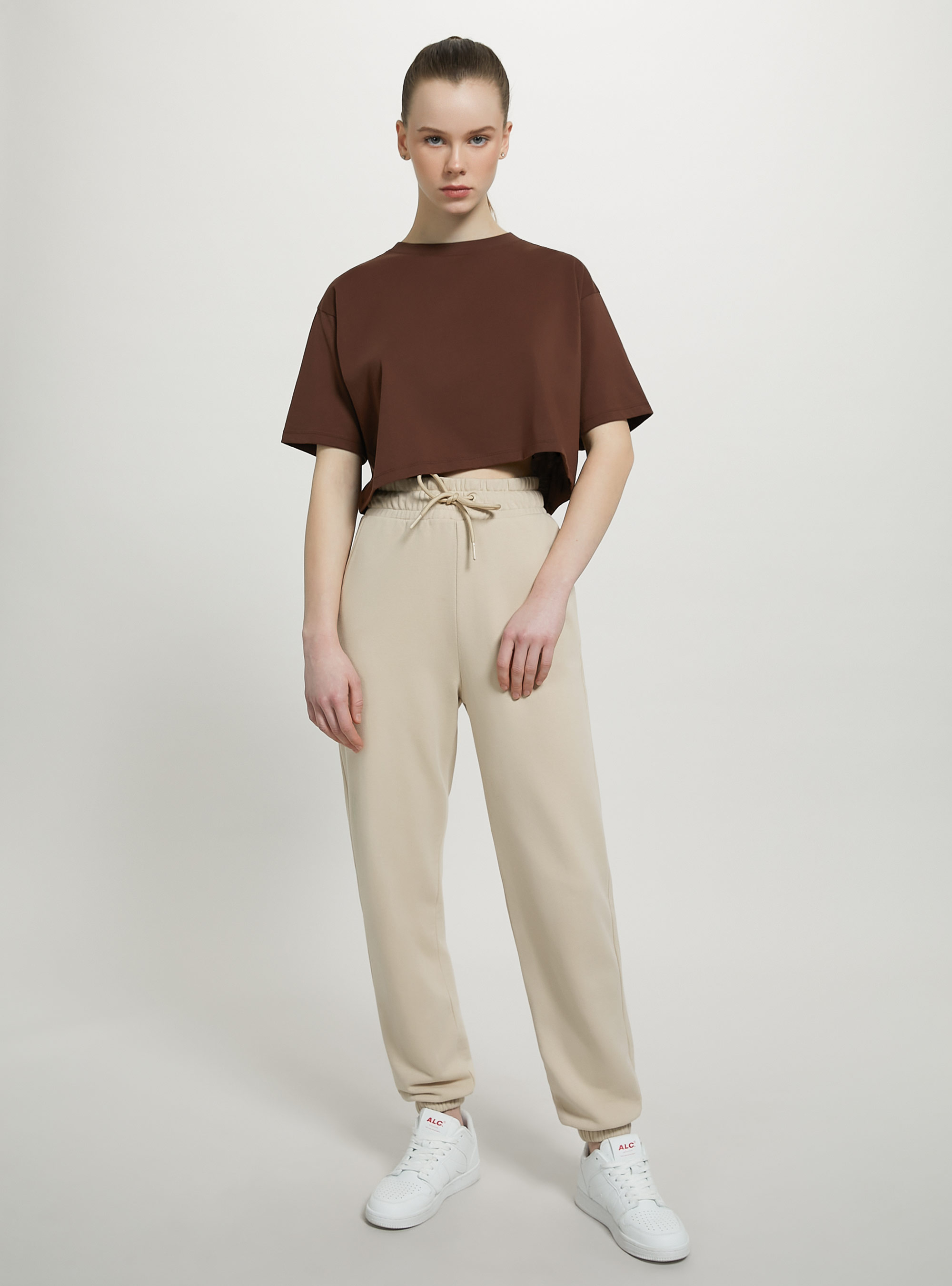 Plush jogger trousers, BG3 BEIGE LIGHT