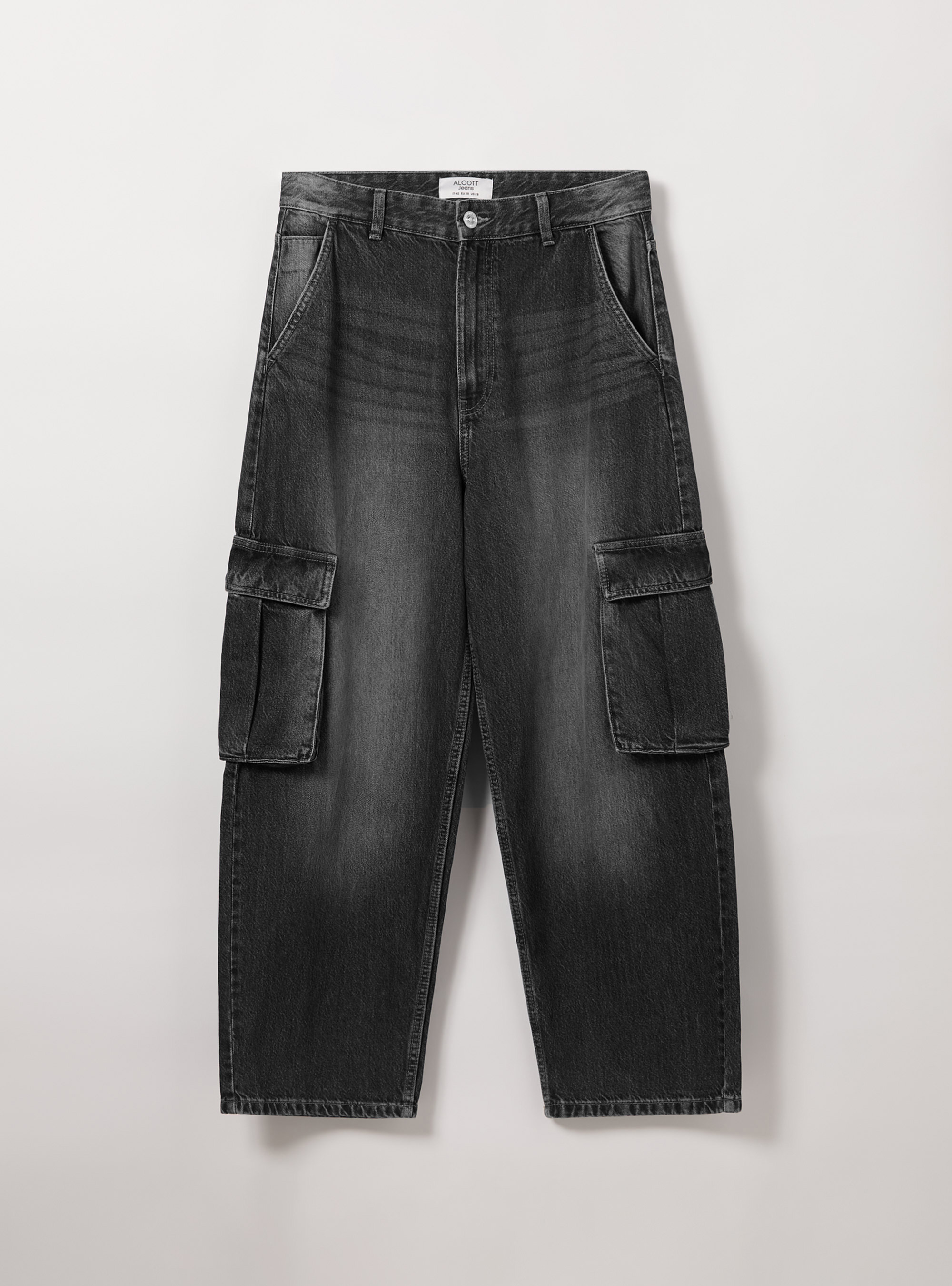 Cargo skater jeans relaxed fit, D000 BLACK