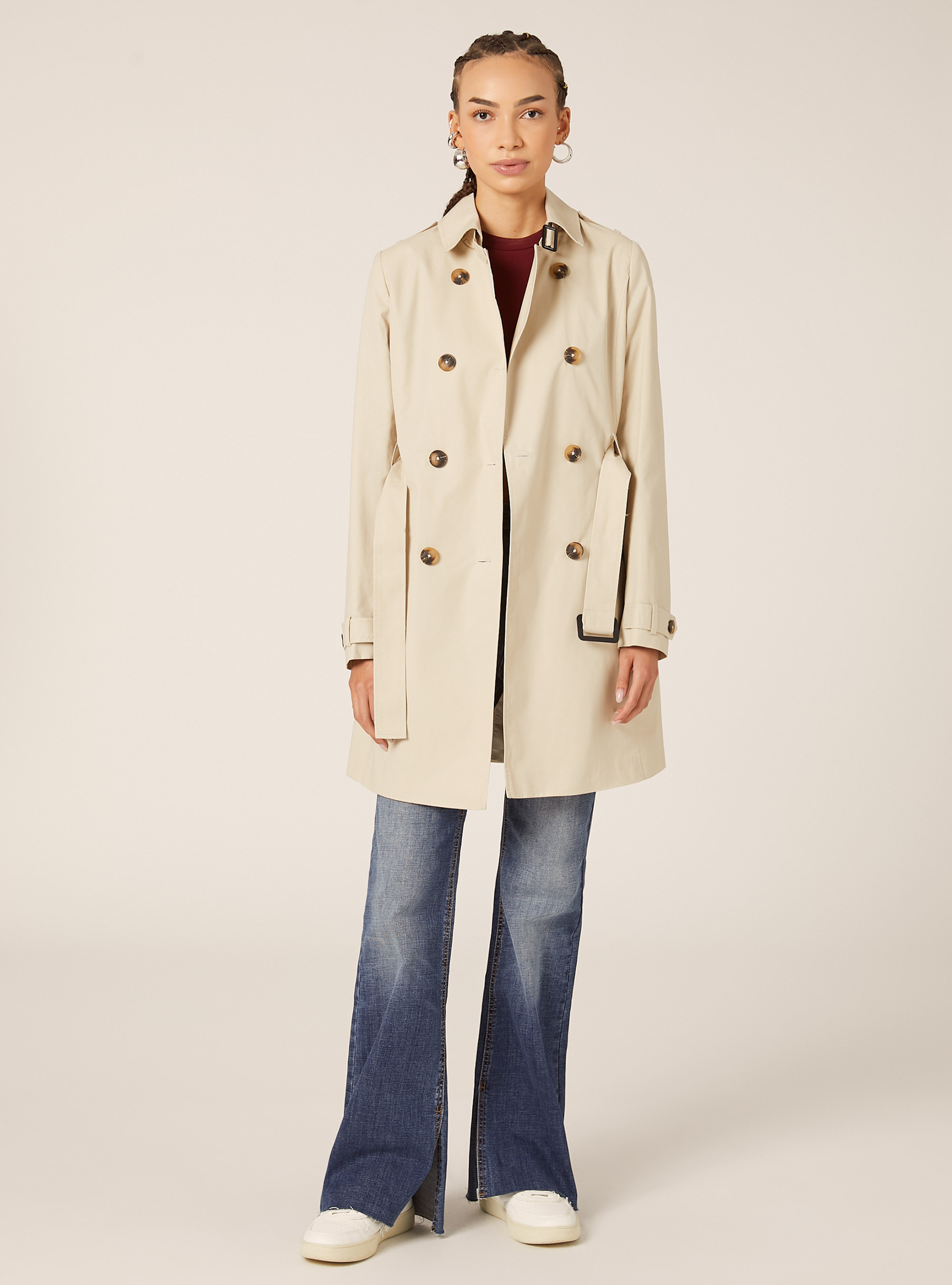 Trench con cintura, BG2 BEIGE MEDIUM