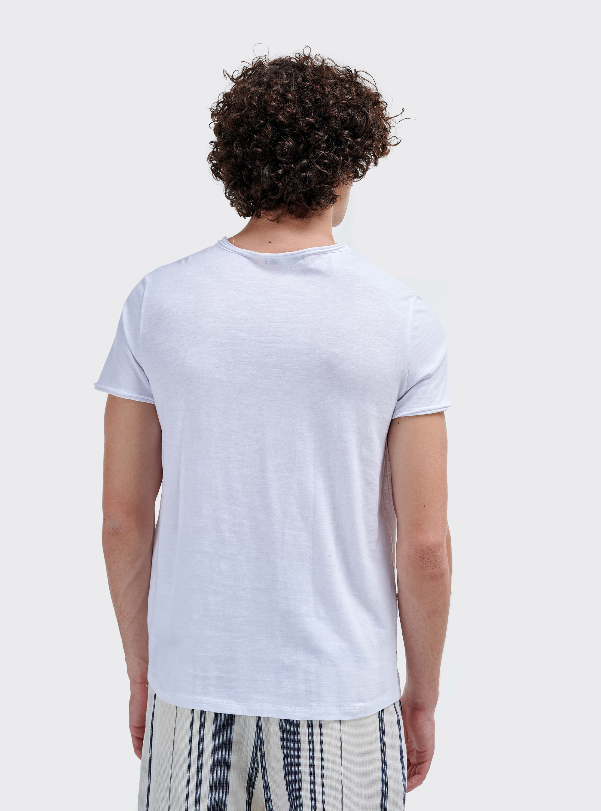 Blended linen shirt, WHITE