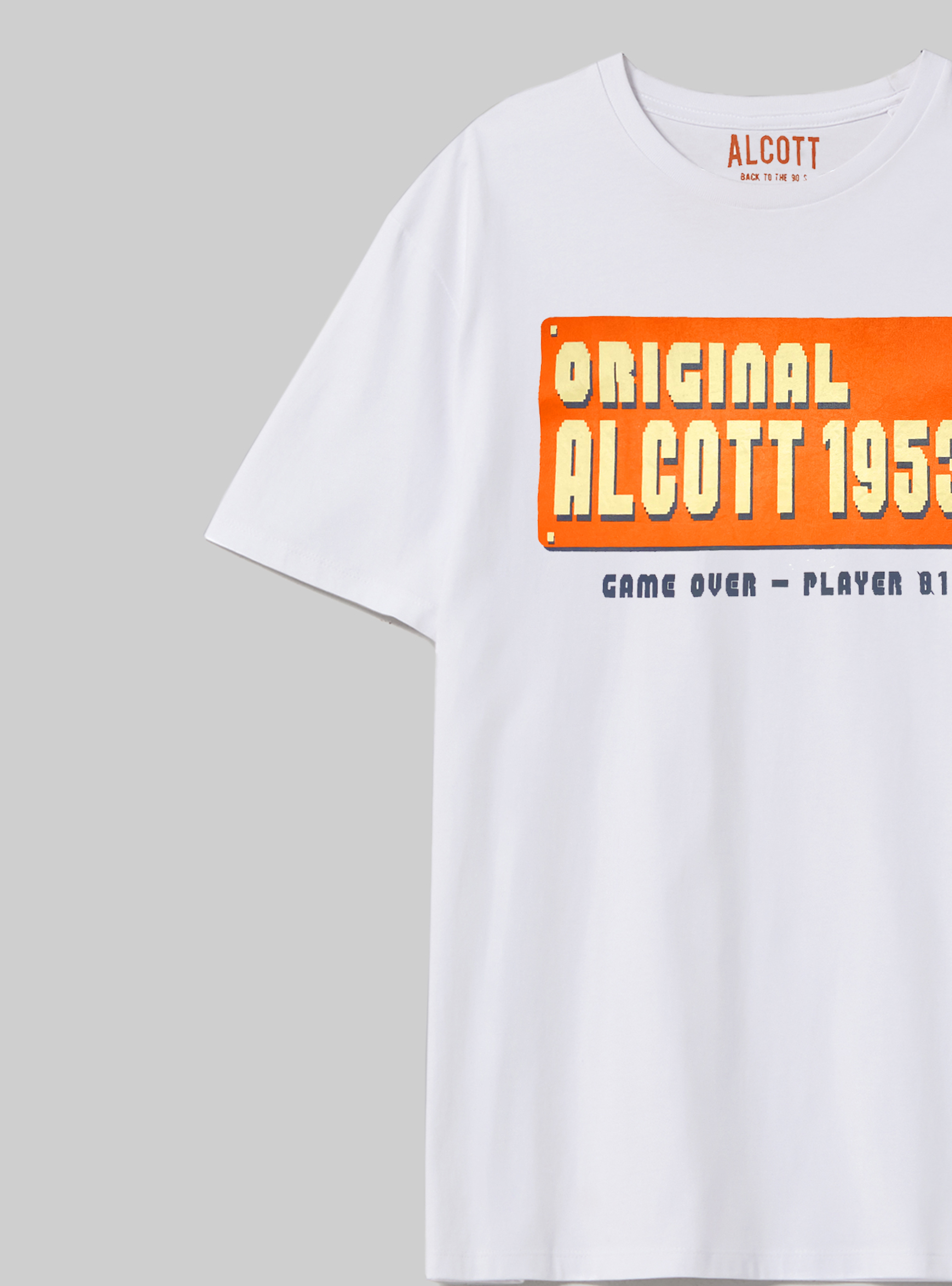 Camiseta oversize con estampado de algod&oacute;n, BLANCO