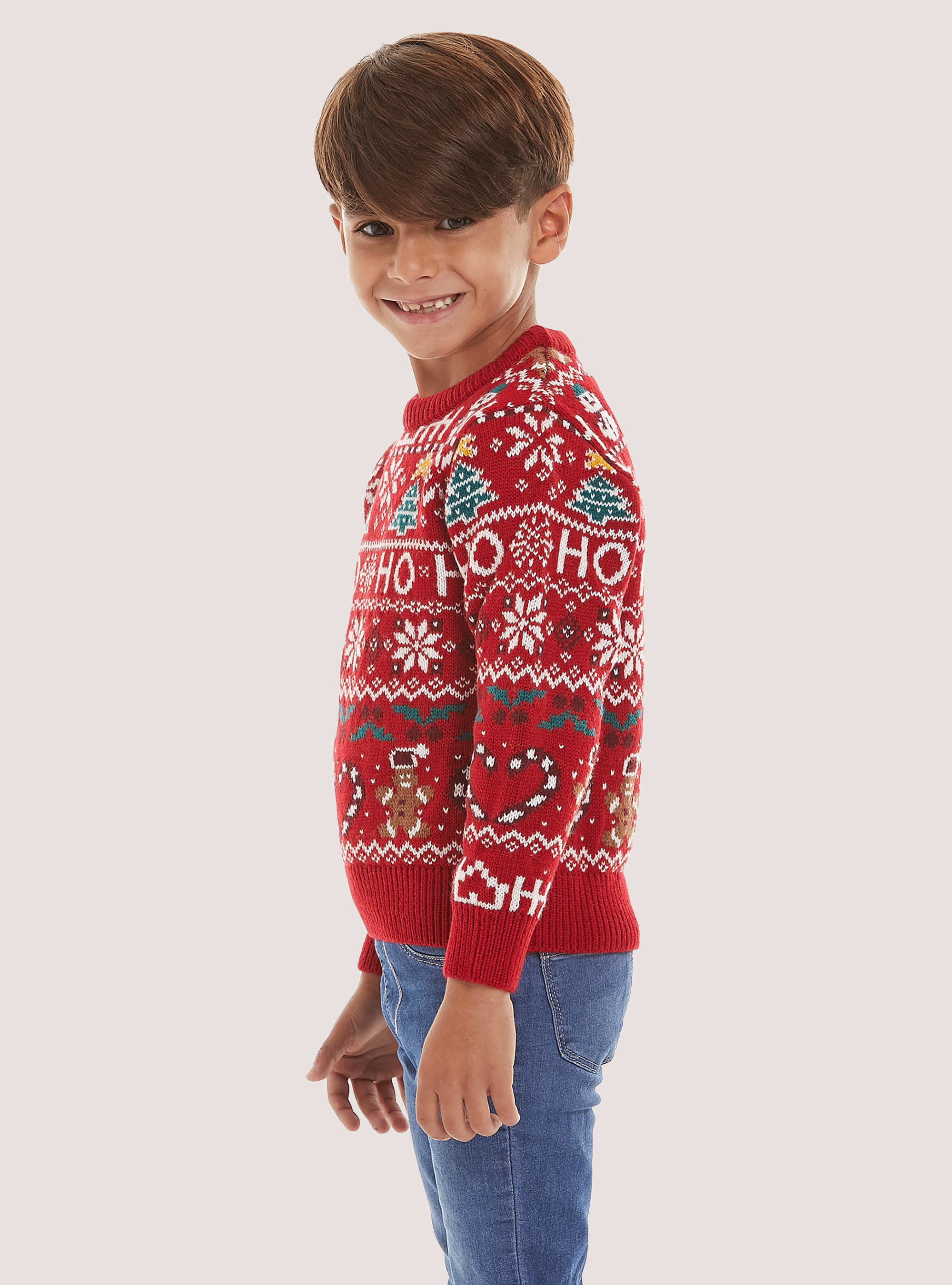 Pull de la collection Famille de Noel, WH1 OFF WHITE