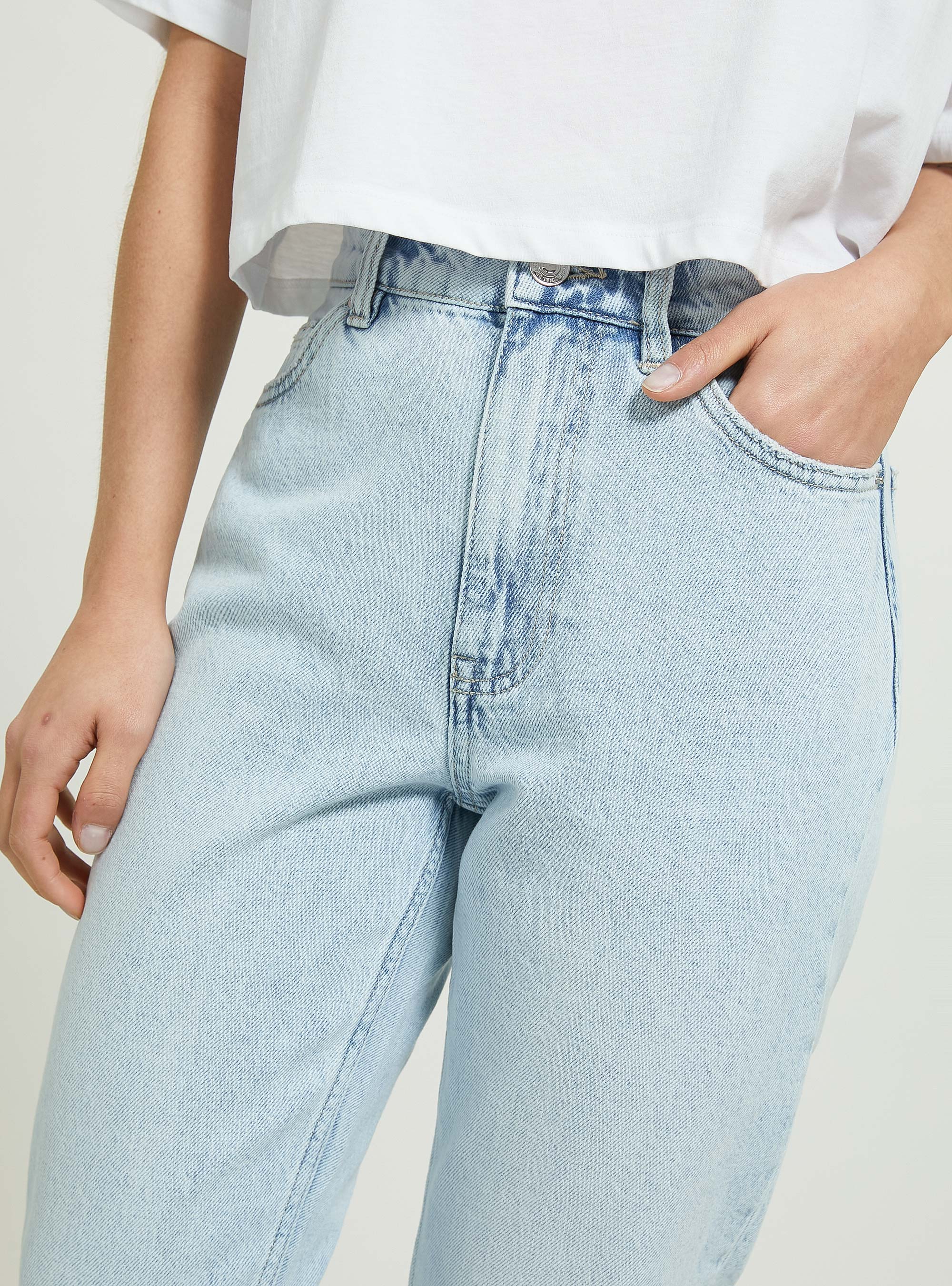 Mom Fit Jeans, D007 LIGHT AZURE