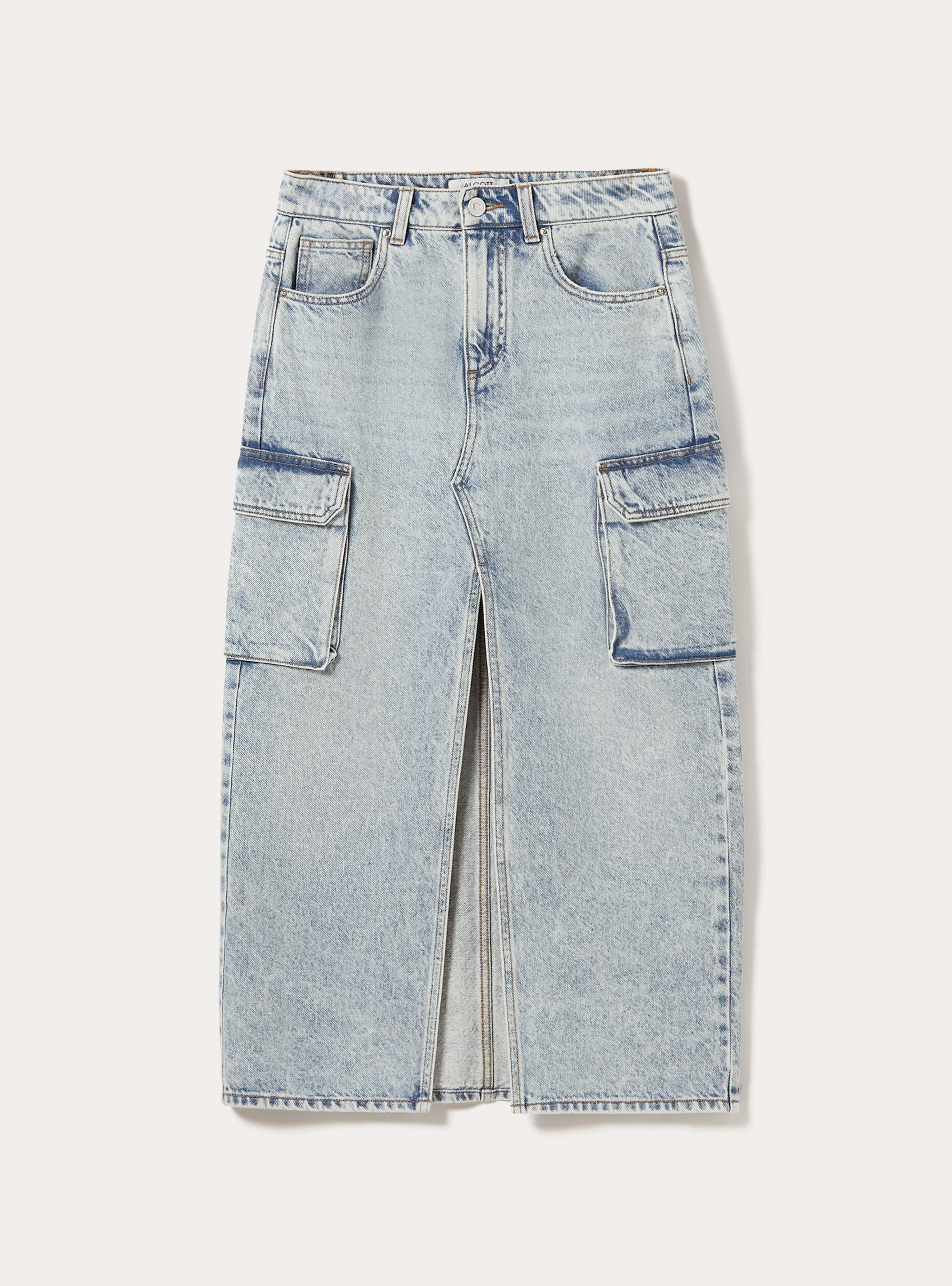 Cargo longuette skirt, D006 AZURE