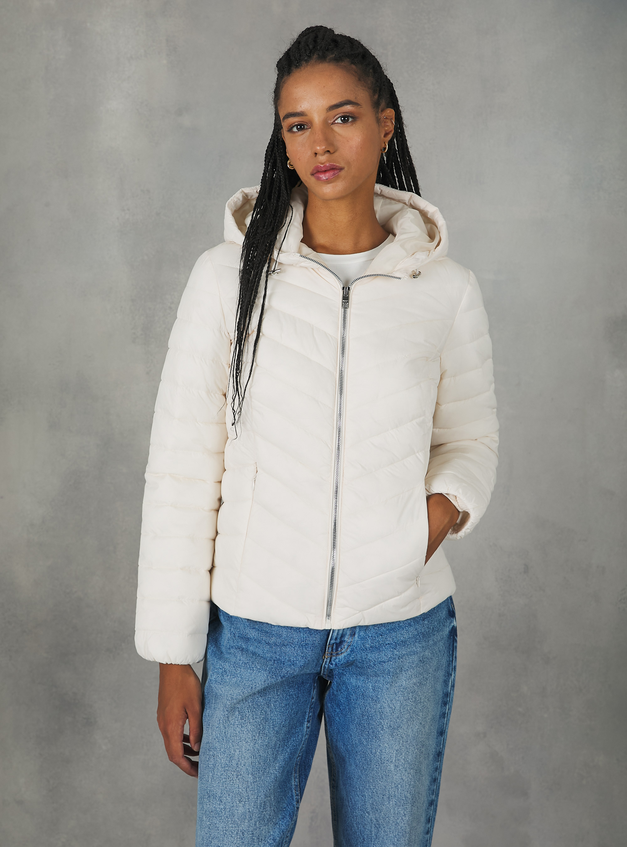 Jacket with recycled padding, WH2 WHITE