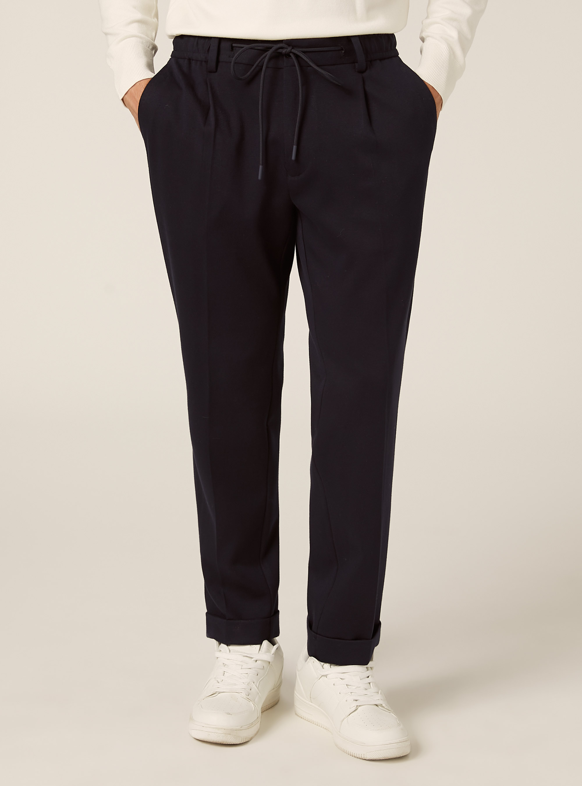 Pantalone jogger in jersy, NA2 NAVY MEDIUM