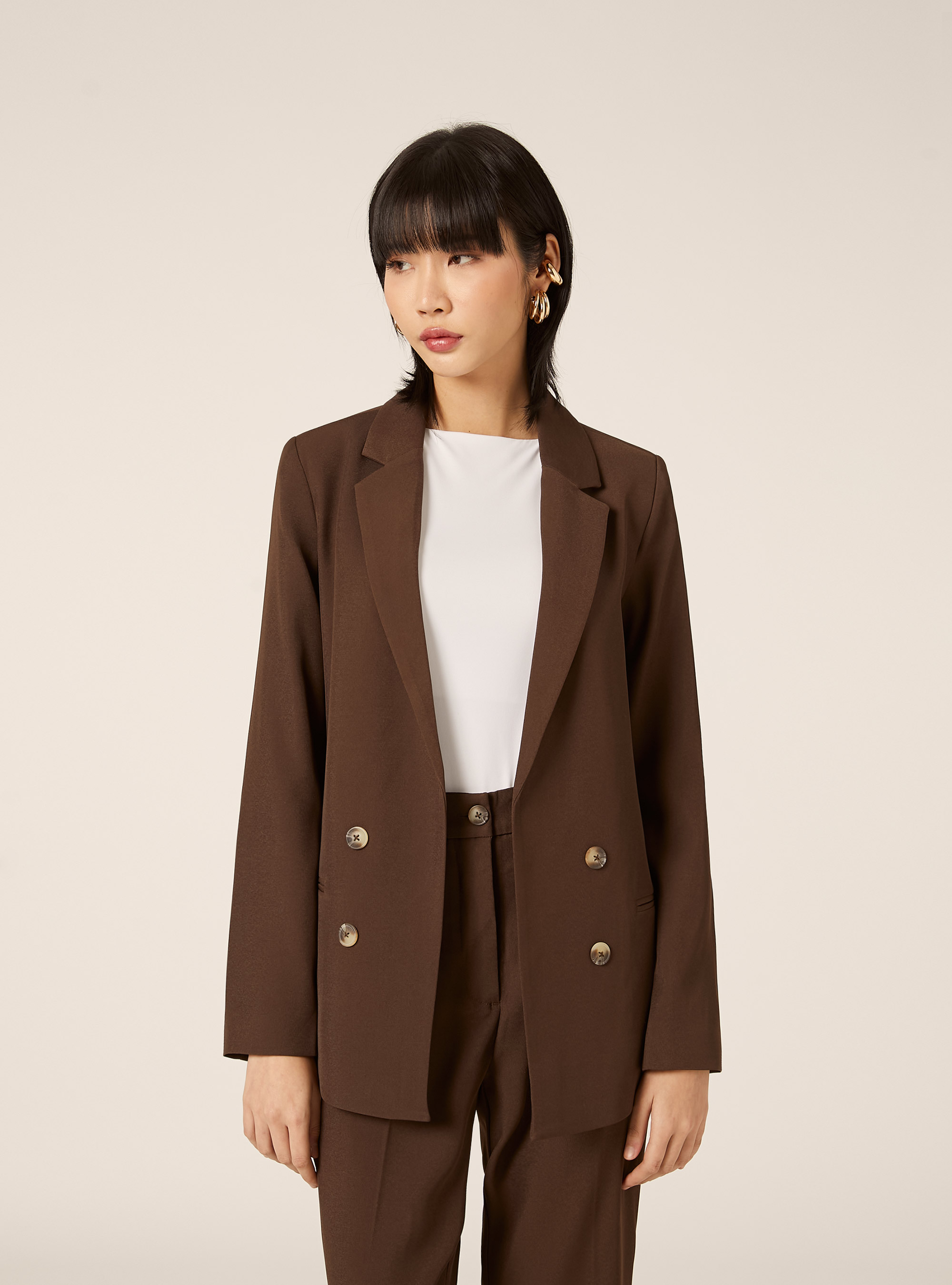 Blazer croise, BR2 BROWN MEDIUM