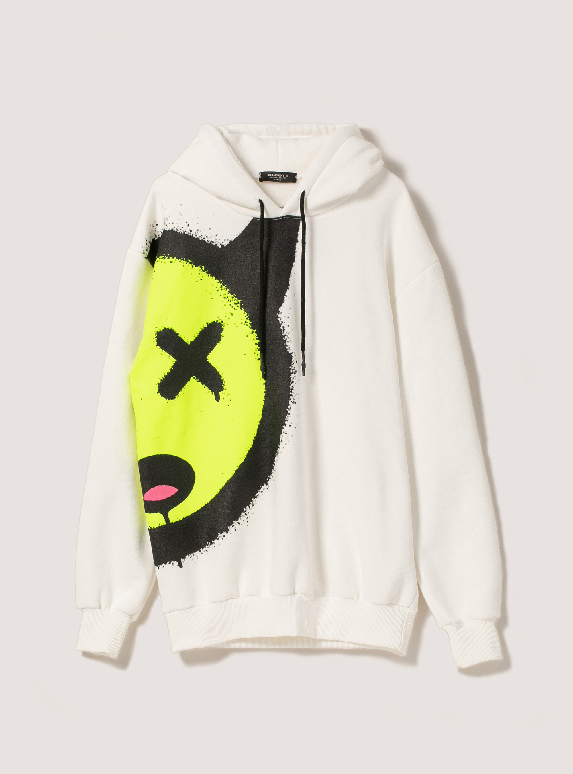 Felpa con stampa Smile Collection, WH2 WHITE
