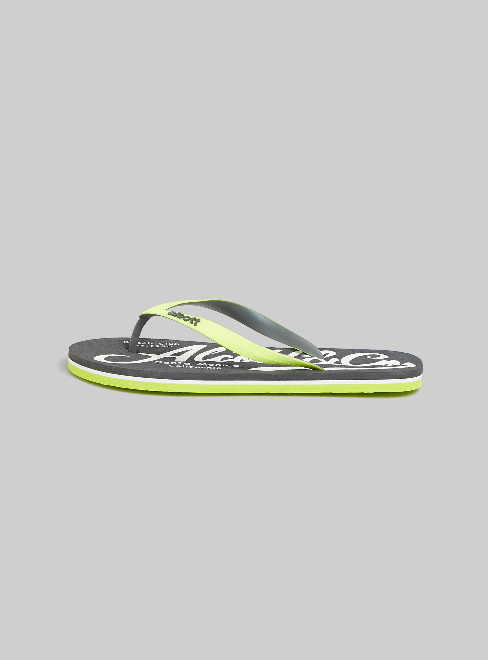 Infradito con logo a constrasto, GY3 GREY LIGHT