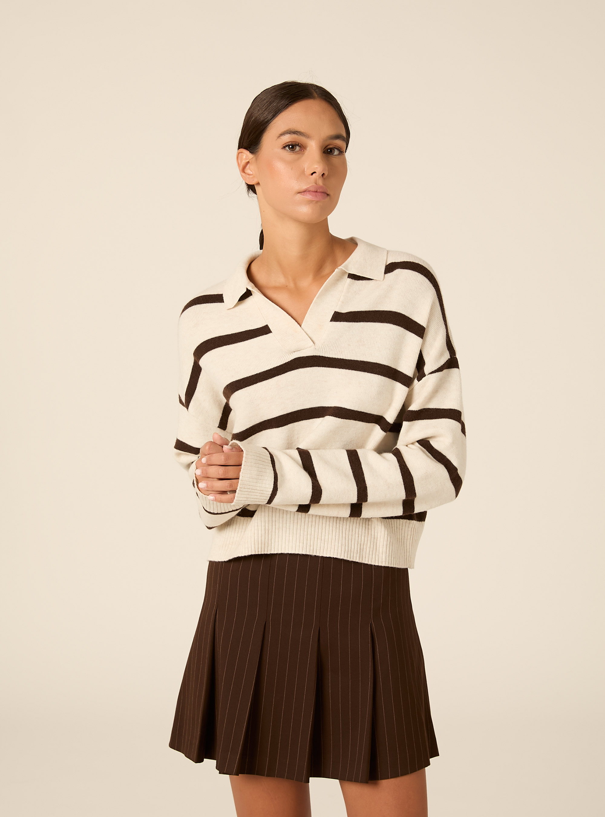 Maglia con collo a polo, STRIPES