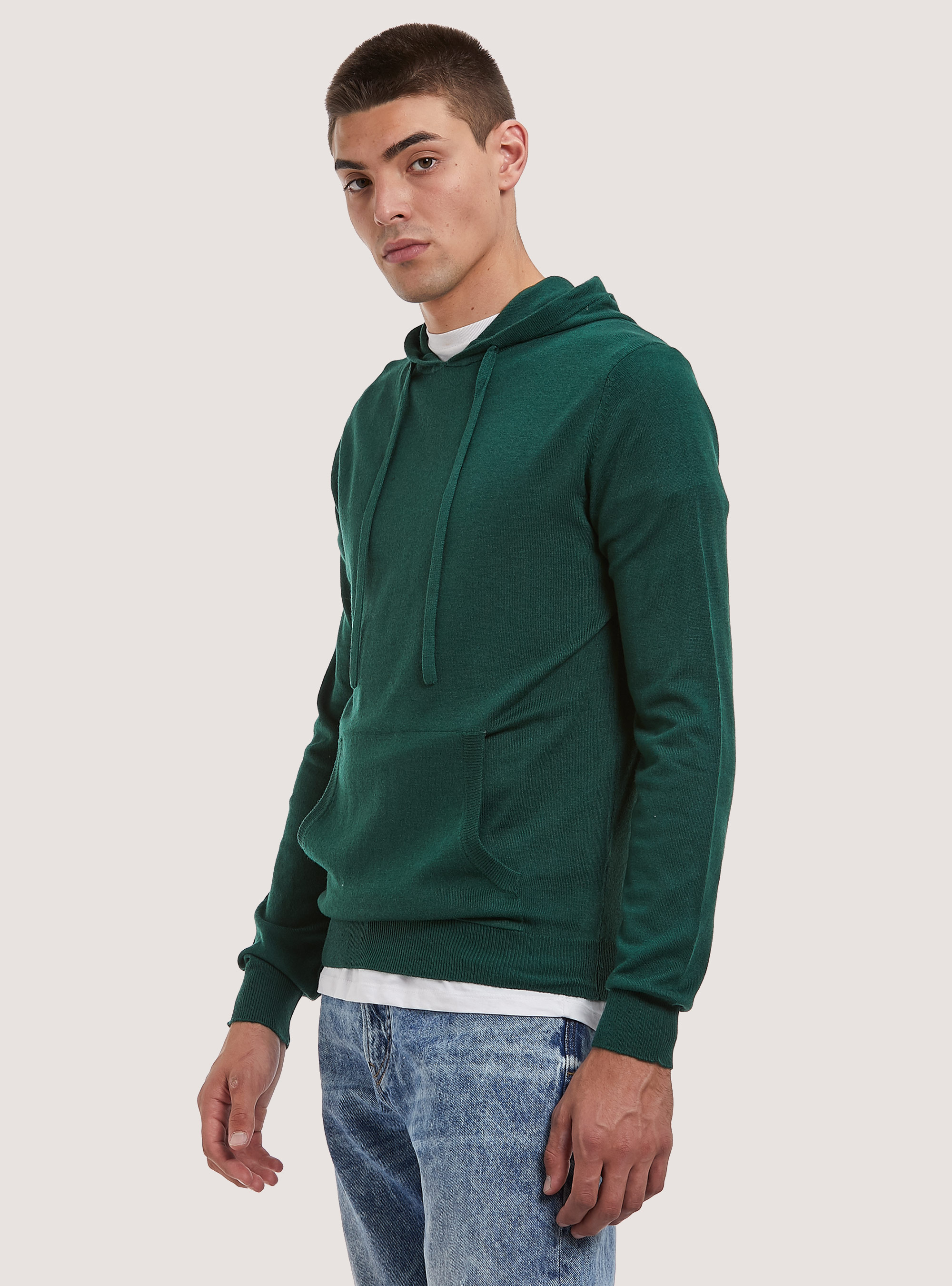 Hooded pullover, GN1 GREEN DARK