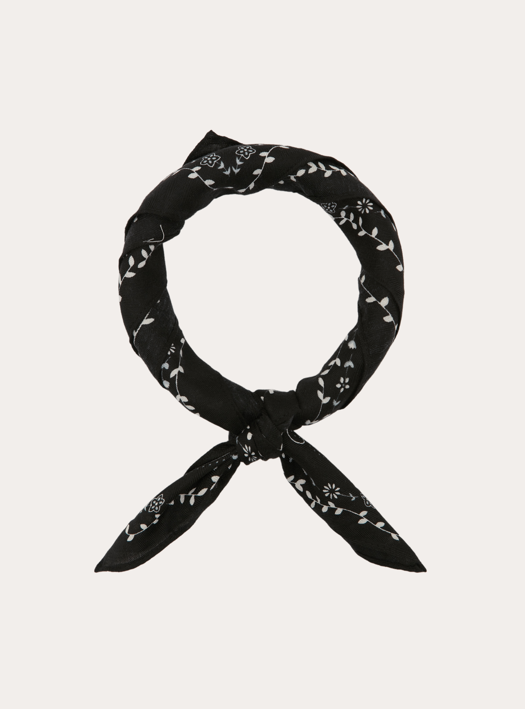 Sciarpa foulard stampa paisley, BK1 BLACK