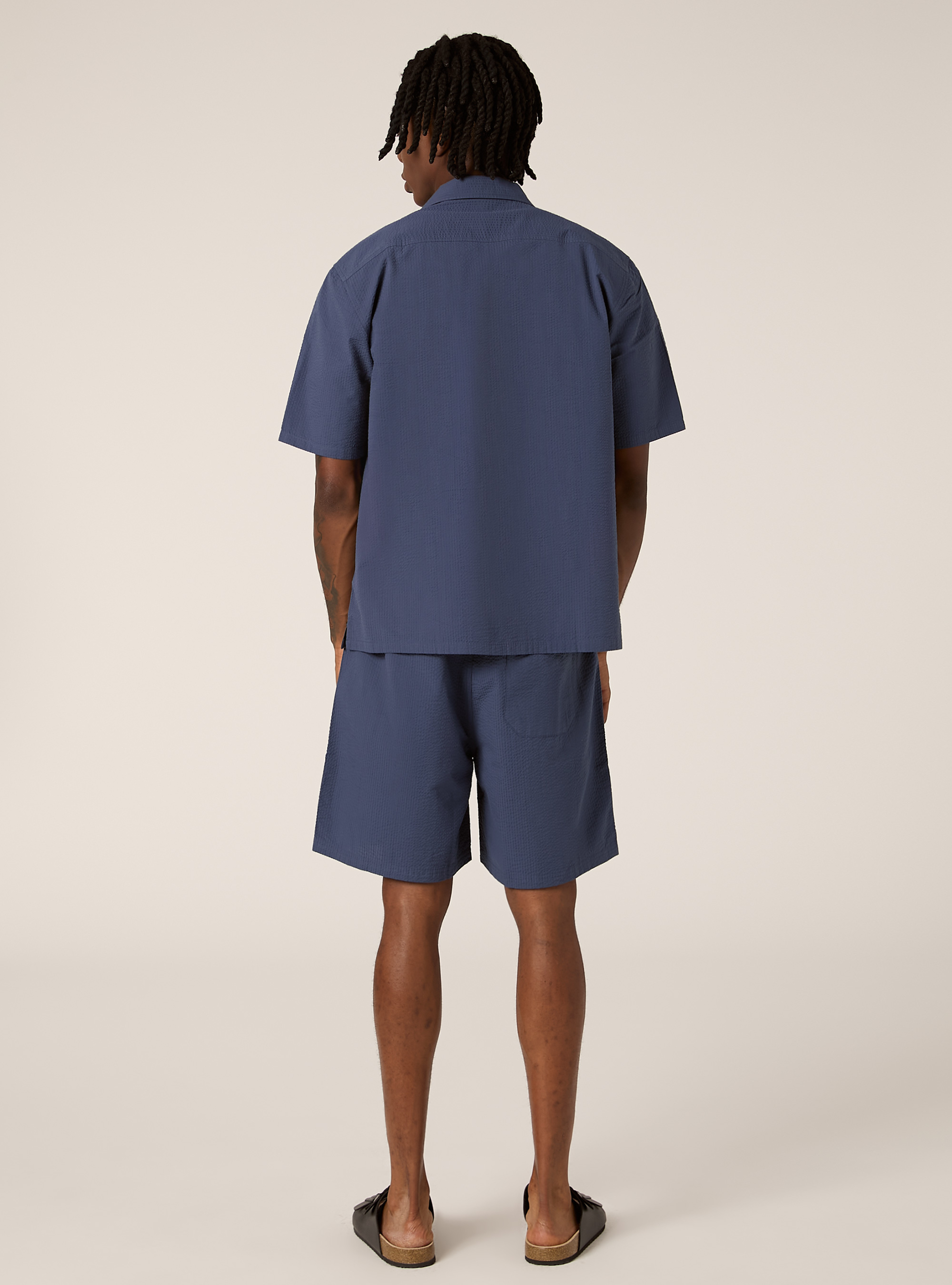 Seersucker shirt, BL3 BLUE LIGHT