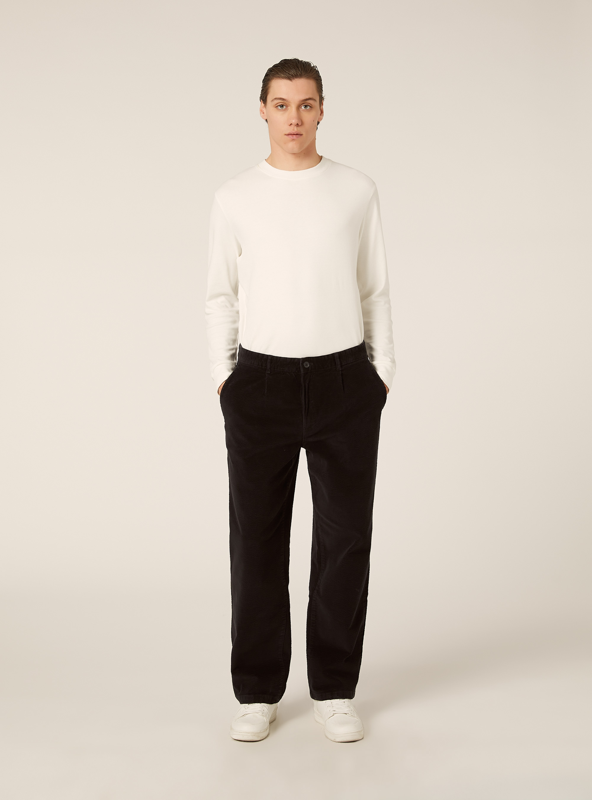 Pantalon en velours cotel&eacute;, GY1 GREY DARK