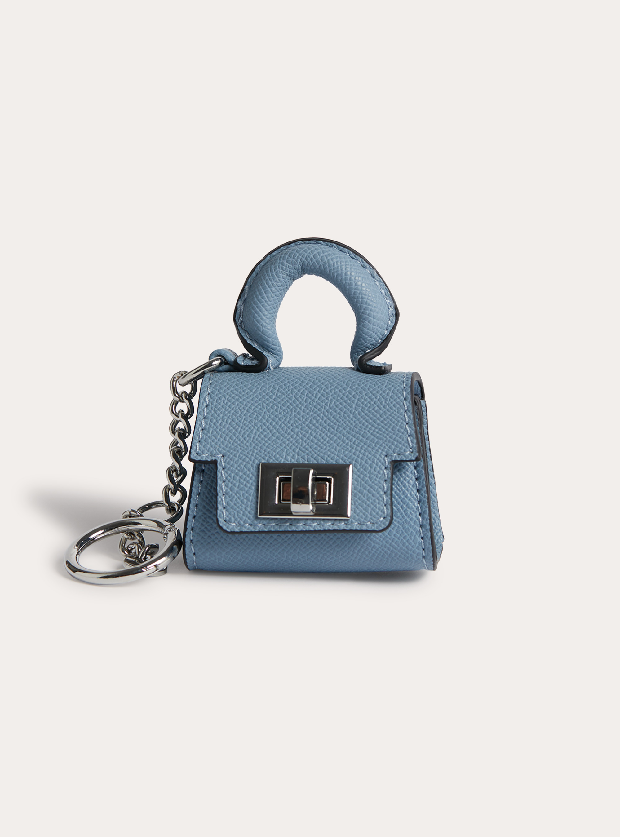 Keyring in the shape of a mini bag, AZ2 AZURE MEDIUM