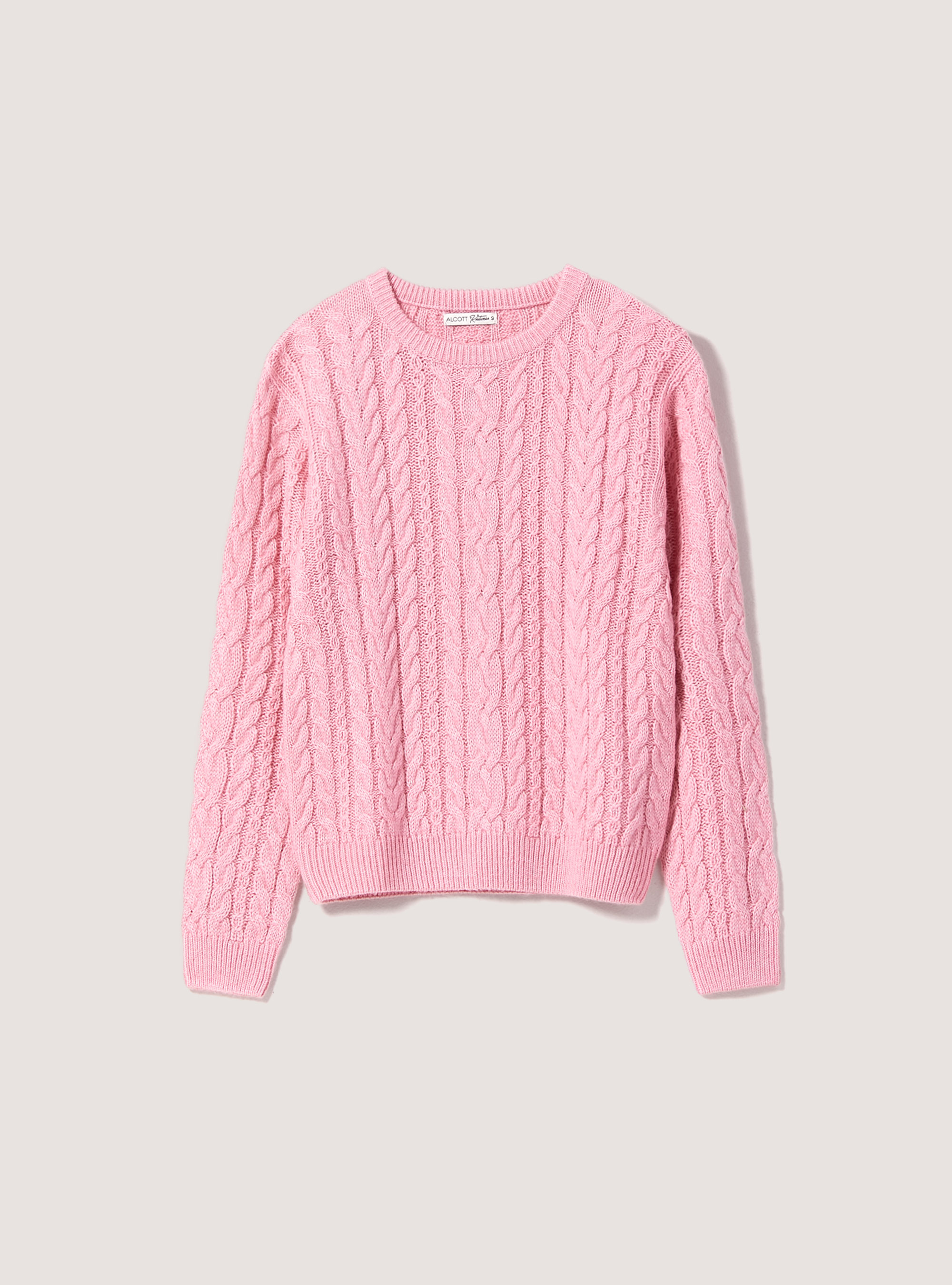 Pullover con trecce, PK2 PINK MEDIUM