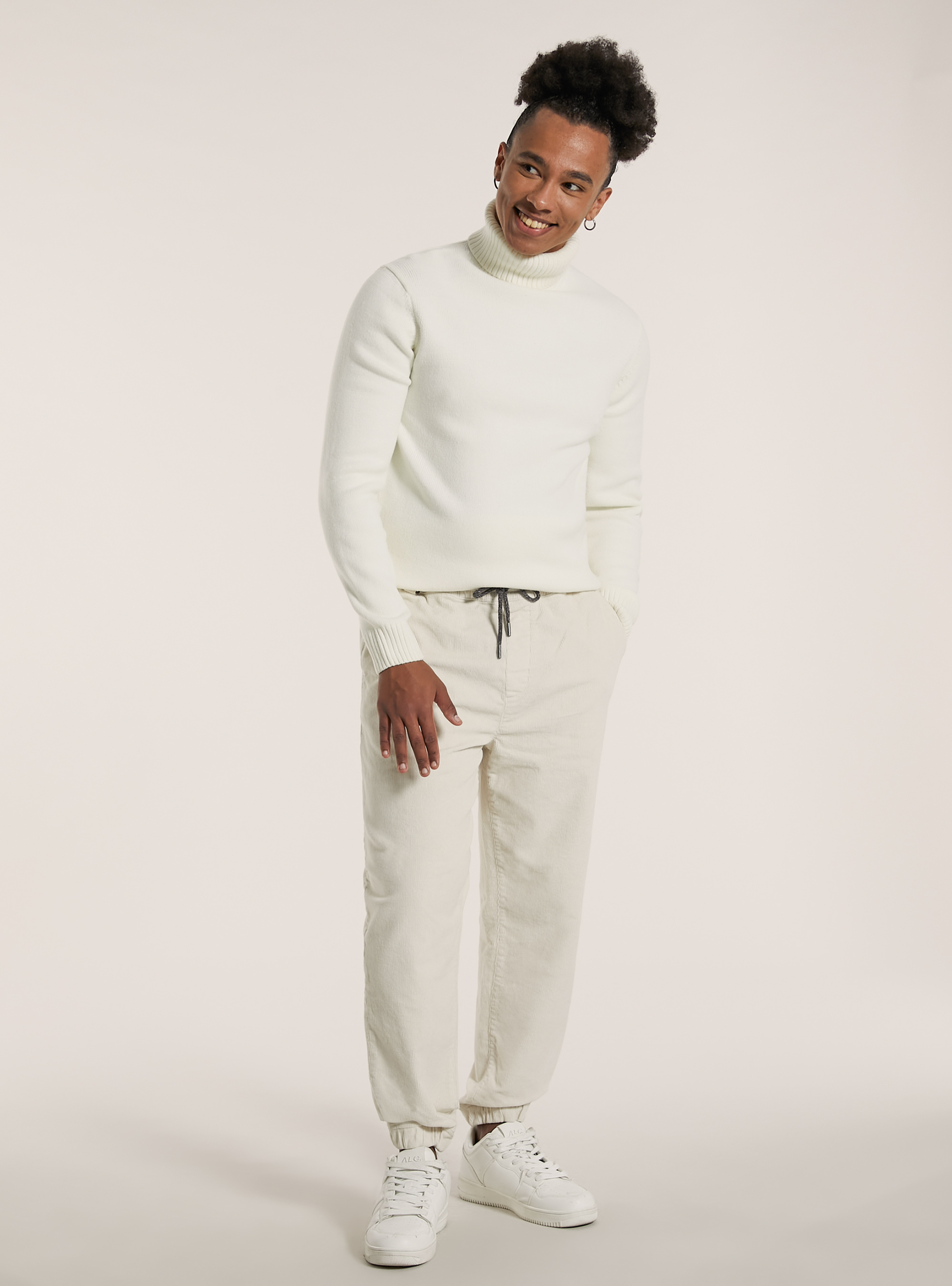 Pantalones de chándal de terciopelo acanalado, WH1 OFF WHITE