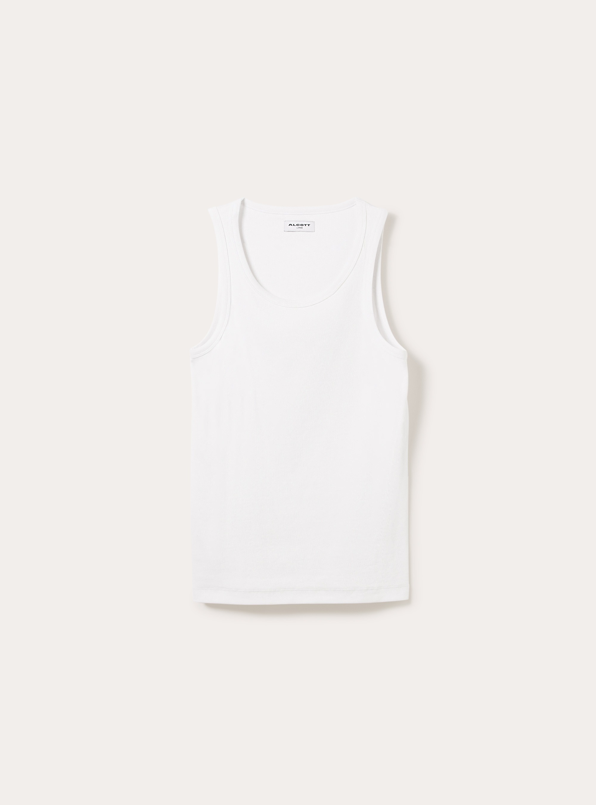 Camiseta de Tirantes B&aacute;sica Slim Fit de Canal&eacute;, WH3 WHITE
