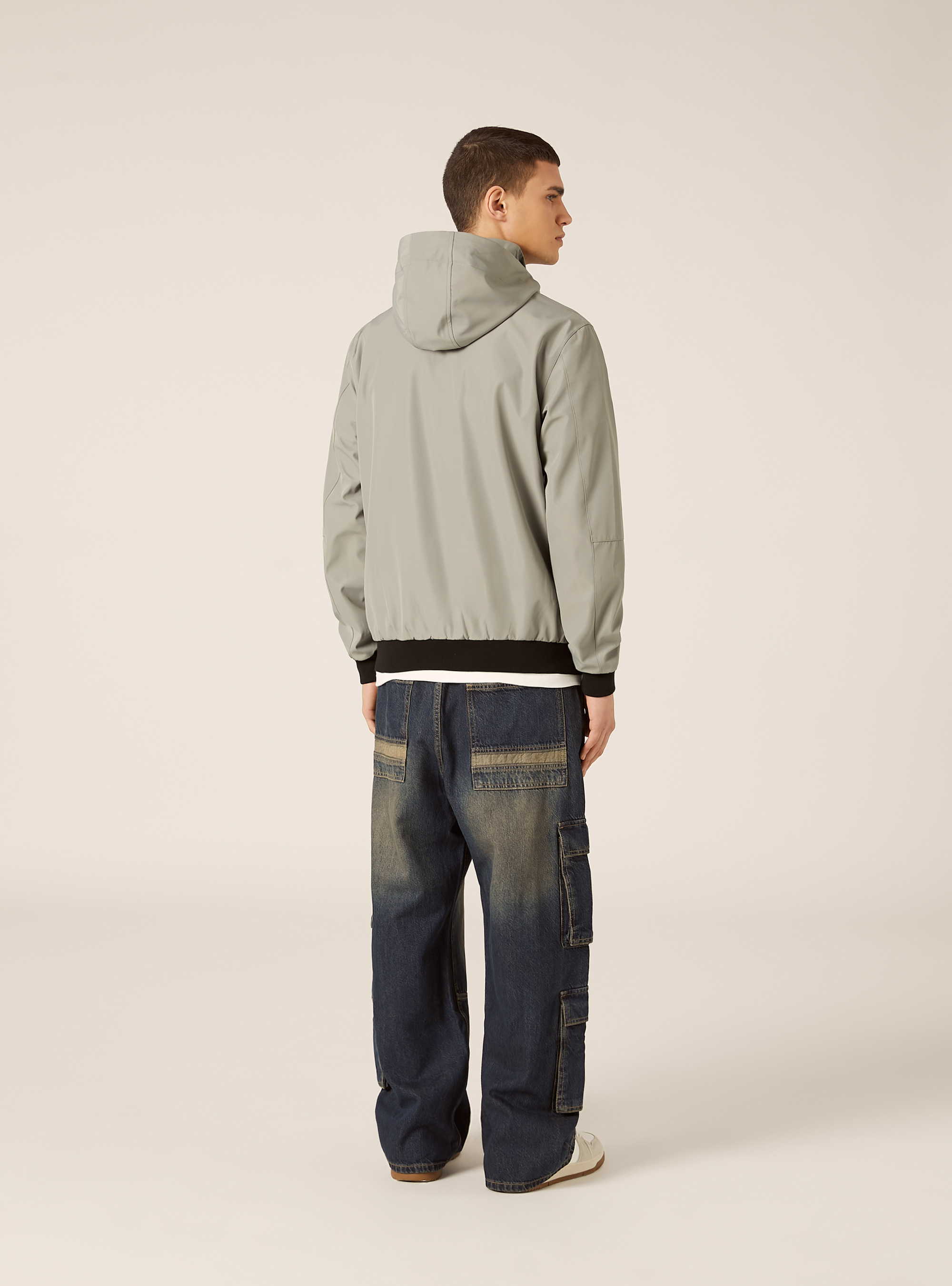 Bomber antivento con cappuccio, SG3 SAGE LIGHT