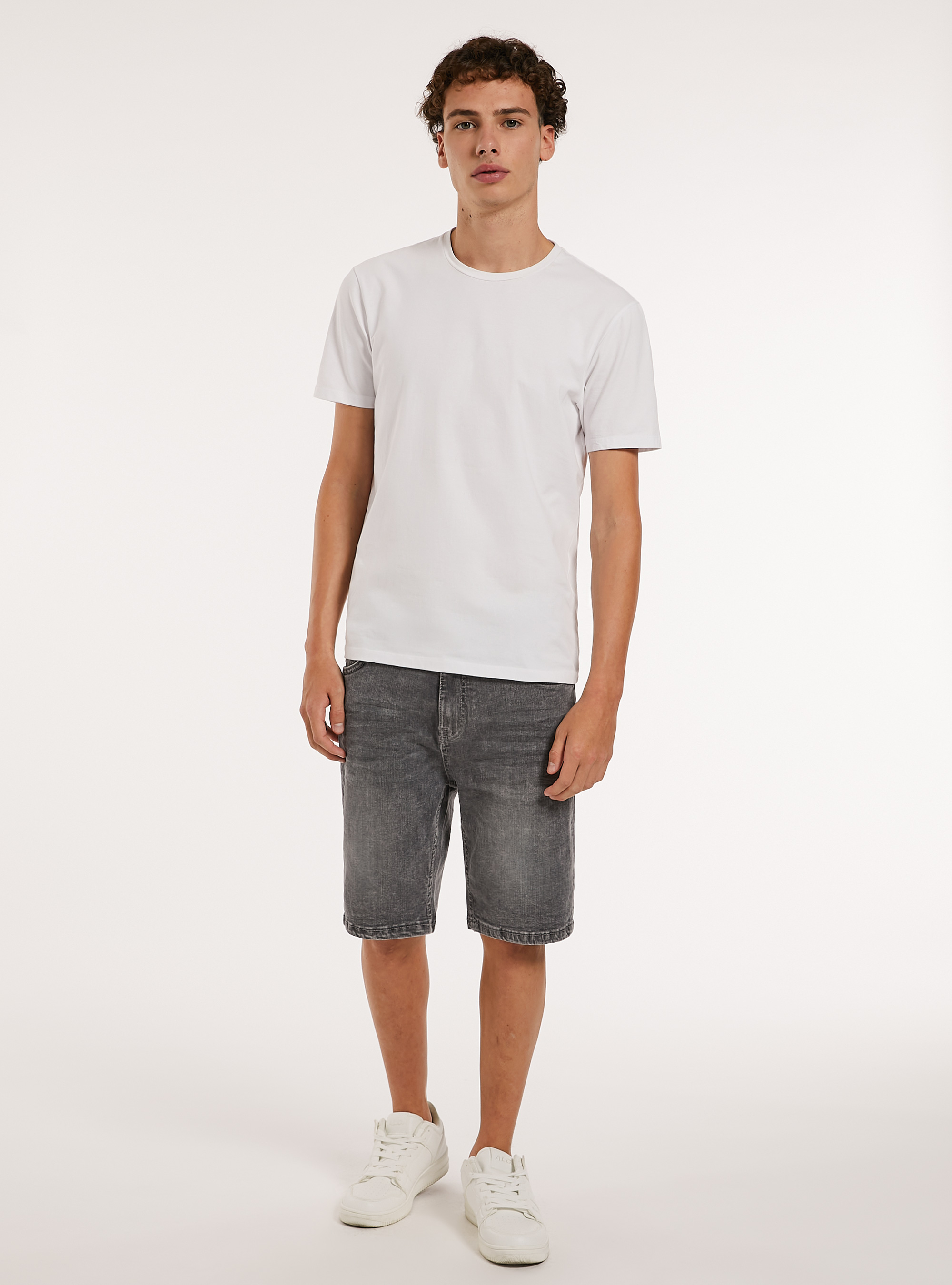 Bermuda Carrot en denim stretch, D00G GREY