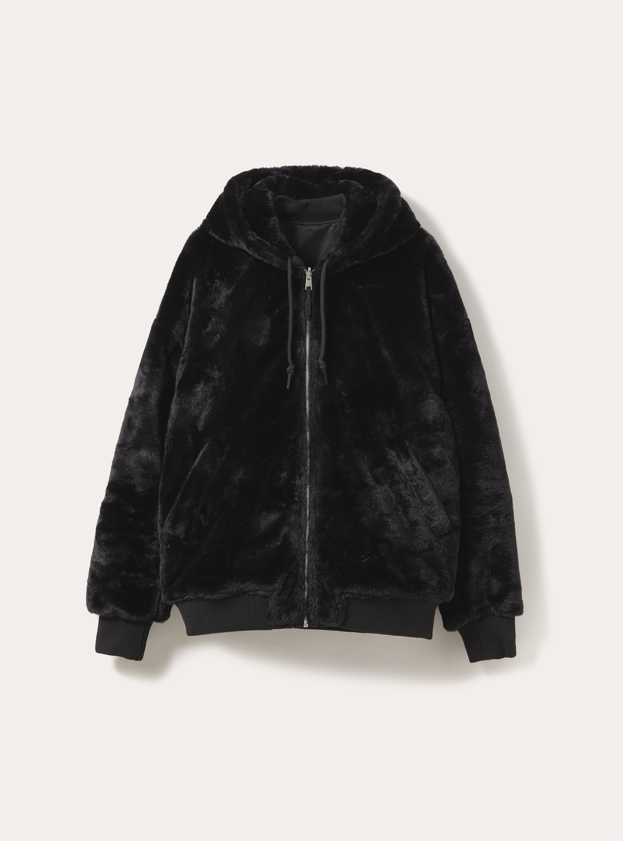 Bomber reversibile con cappuccio, BK1 BLACK