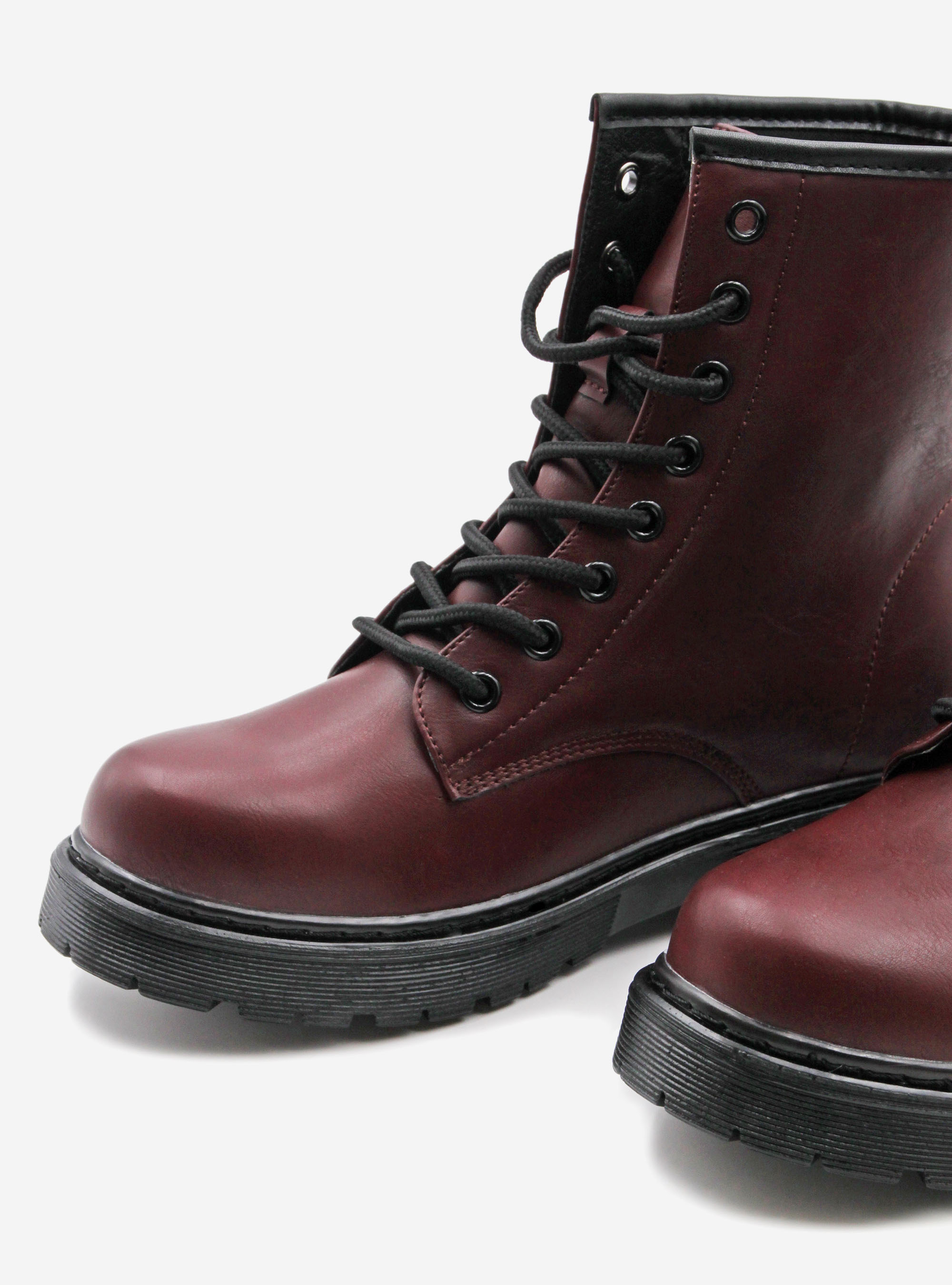 Bottines à lacets, C081 BORDEAUX