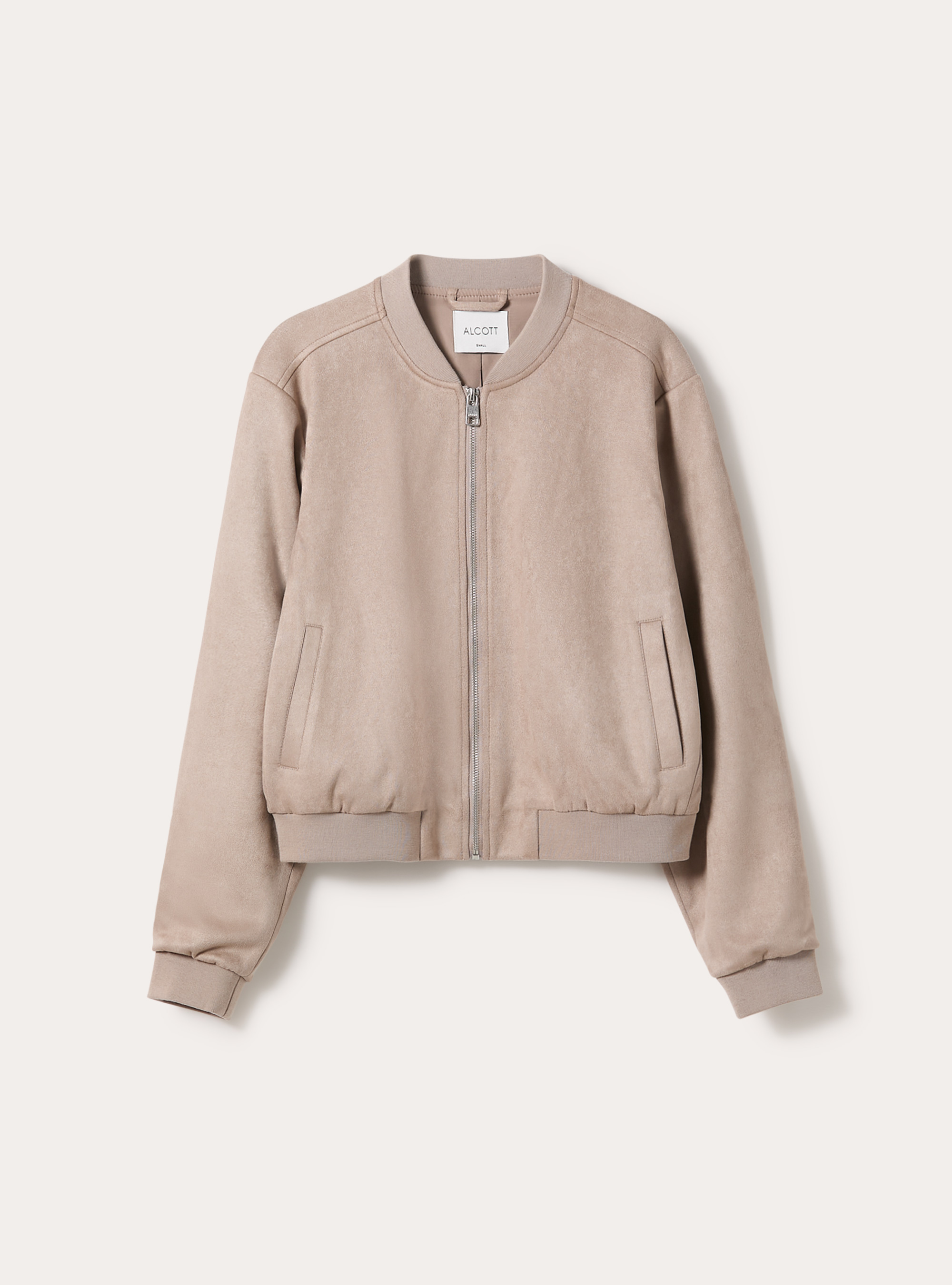 Bomberjacke aus Wildleder, BR3 BROWN LIGHT