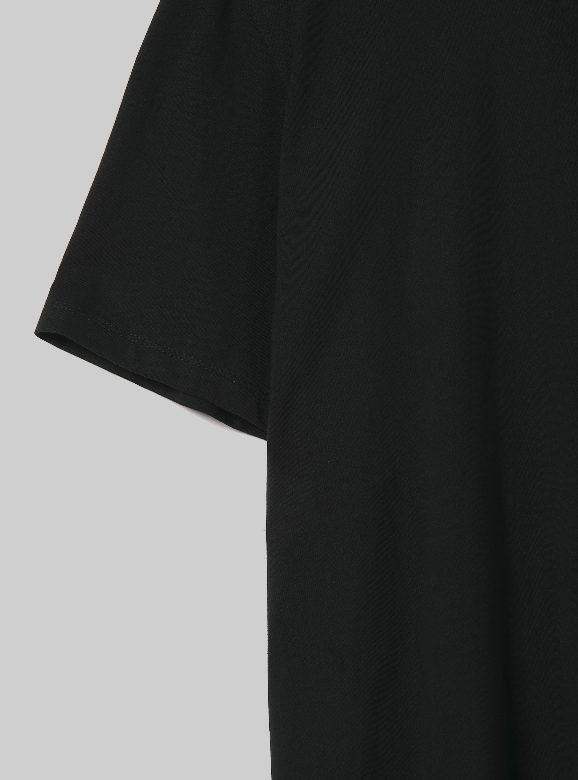 T-shirt en coton &agrave; col ras du cou, BK1 BLACK